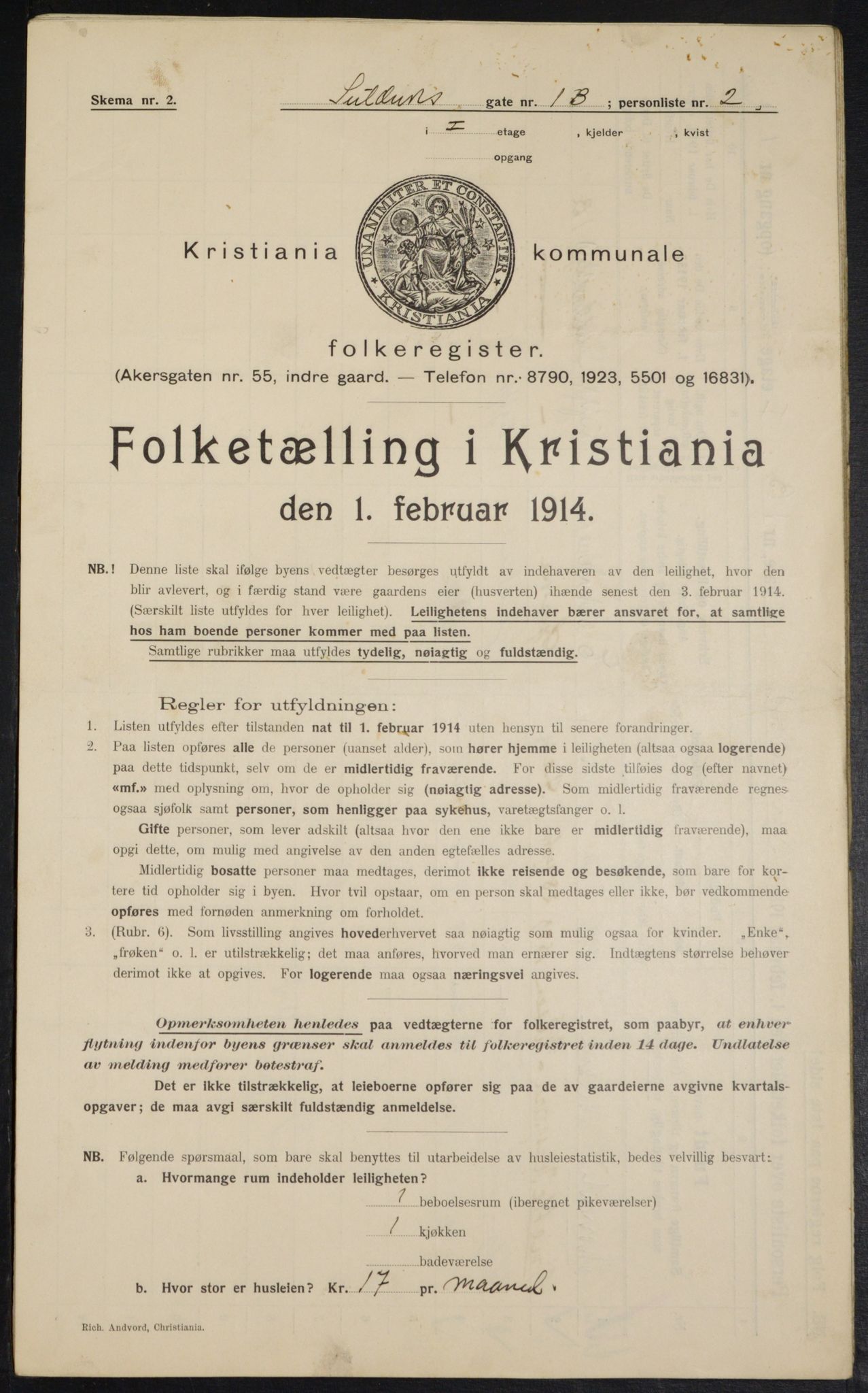 OBA, Kommunal folketelling 1.2.1914 for Kristiania, 1914, s. 93631