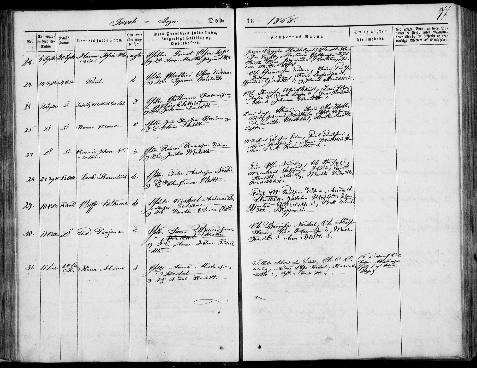 Ministerialprotokoller, klokkerbøker og fødselsregistre - Møre og Romsdal, AV/SAT-A-1454/502/L0023: Ministerialbok nr. 502A01, 1844-1873, s. 77