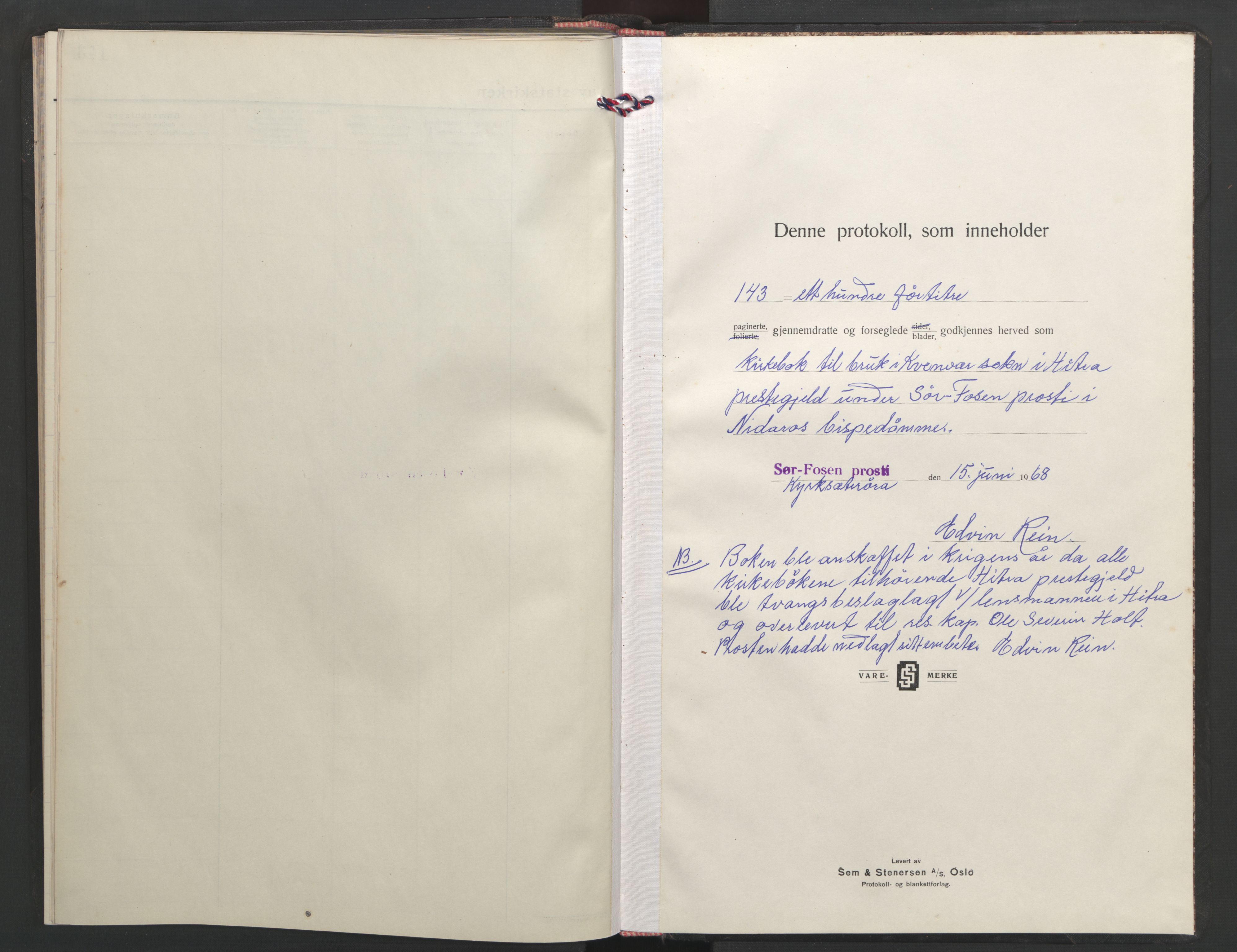 Ministerialprotokoller, klokkerbøker og fødselsregistre - Sør-Trøndelag, AV/SAT-A-1456/635/L0556: Klokkerbok nr. 635C04, 1943-1945, s. 144