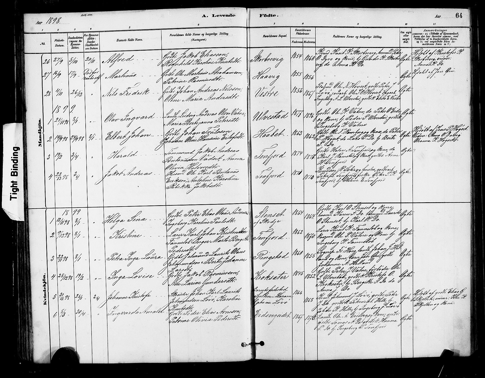 Ministerialprotokoller, klokkerbøker og fødselsregistre - Møre og Romsdal, AV/SAT-A-1454/525/L0376: Klokkerbok nr. 525C02, 1880-1902, s. 64