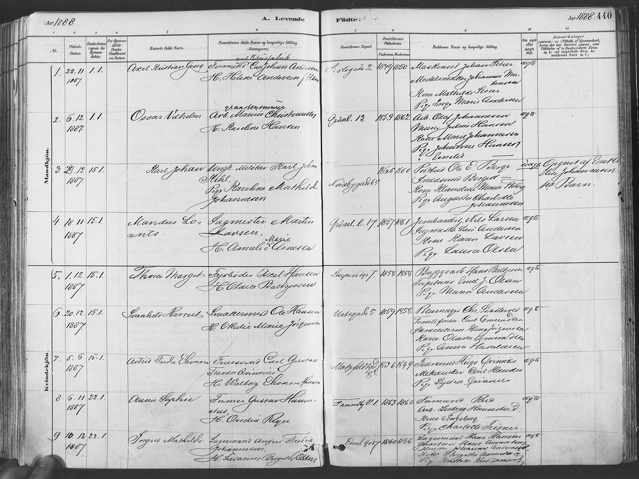 Grønland prestekontor Kirkebøker, SAO/A-10848/F/Fa/L0007: Ministerialbok nr. 7, 1878-1888, s. 440