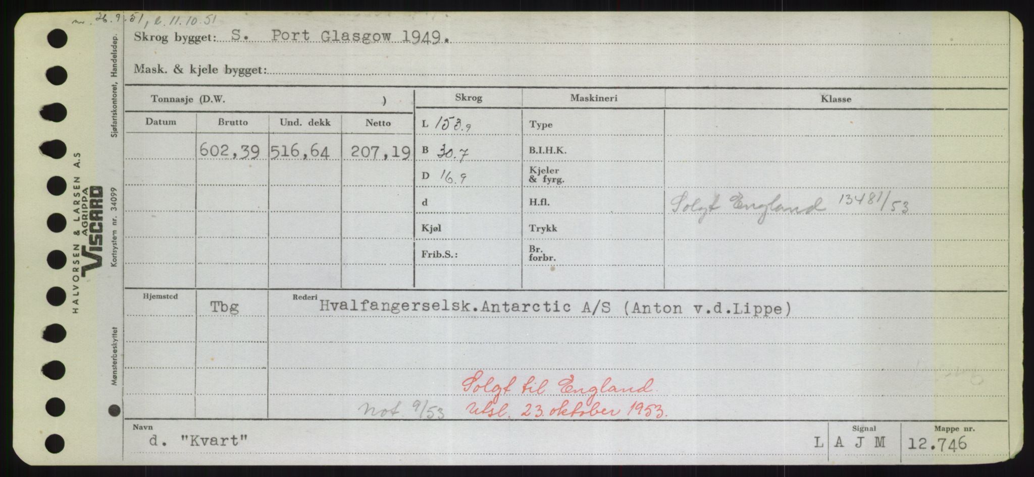 Sjøfartsdirektoratet med forløpere, Skipsmålingen, AV/RA-S-1627/H/Hd/L0021: Fartøy, Kor-Kår, s. 291