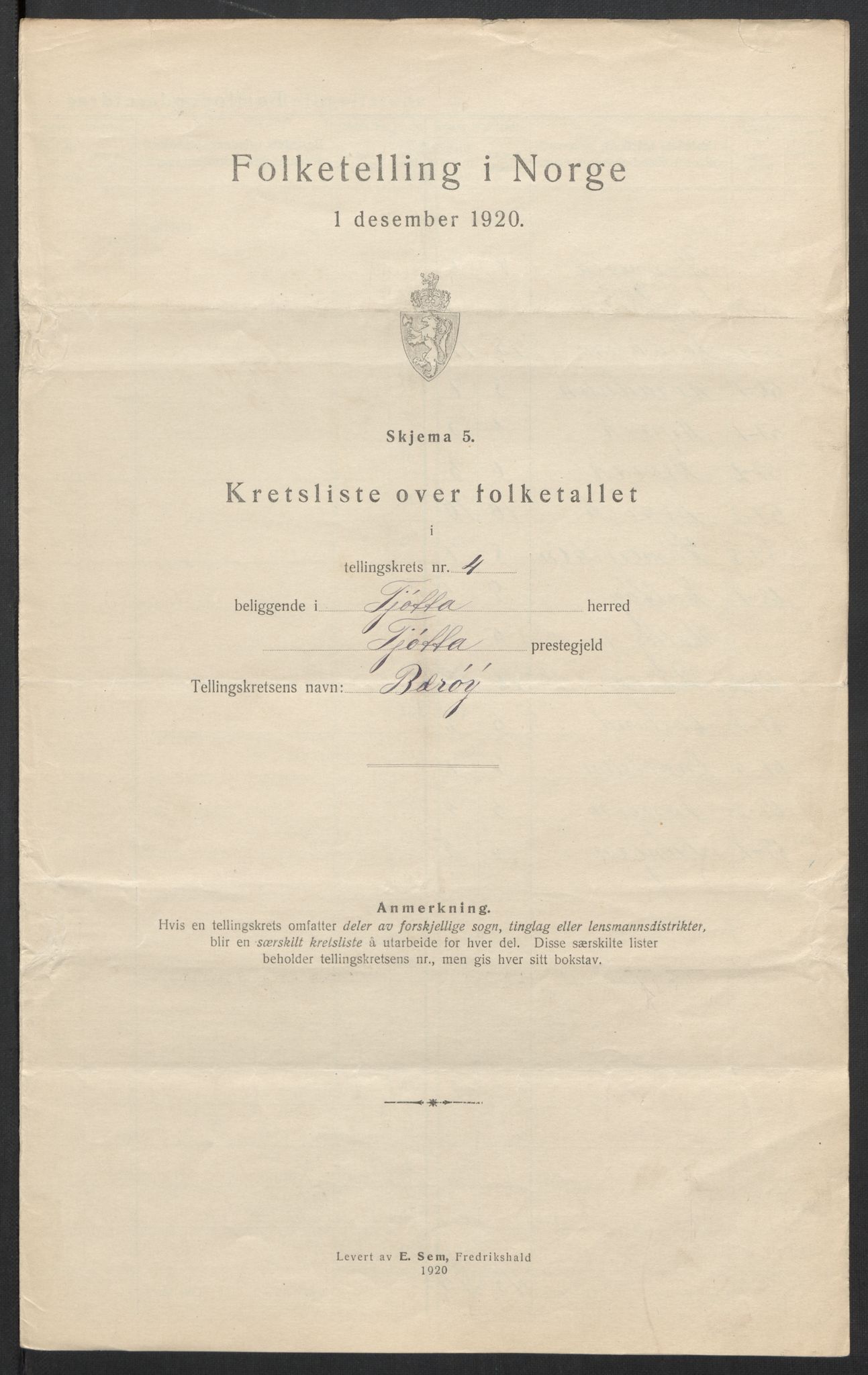 SAT, Folketelling 1920 for 1817 Tjøtta herred, 1920, s. 20