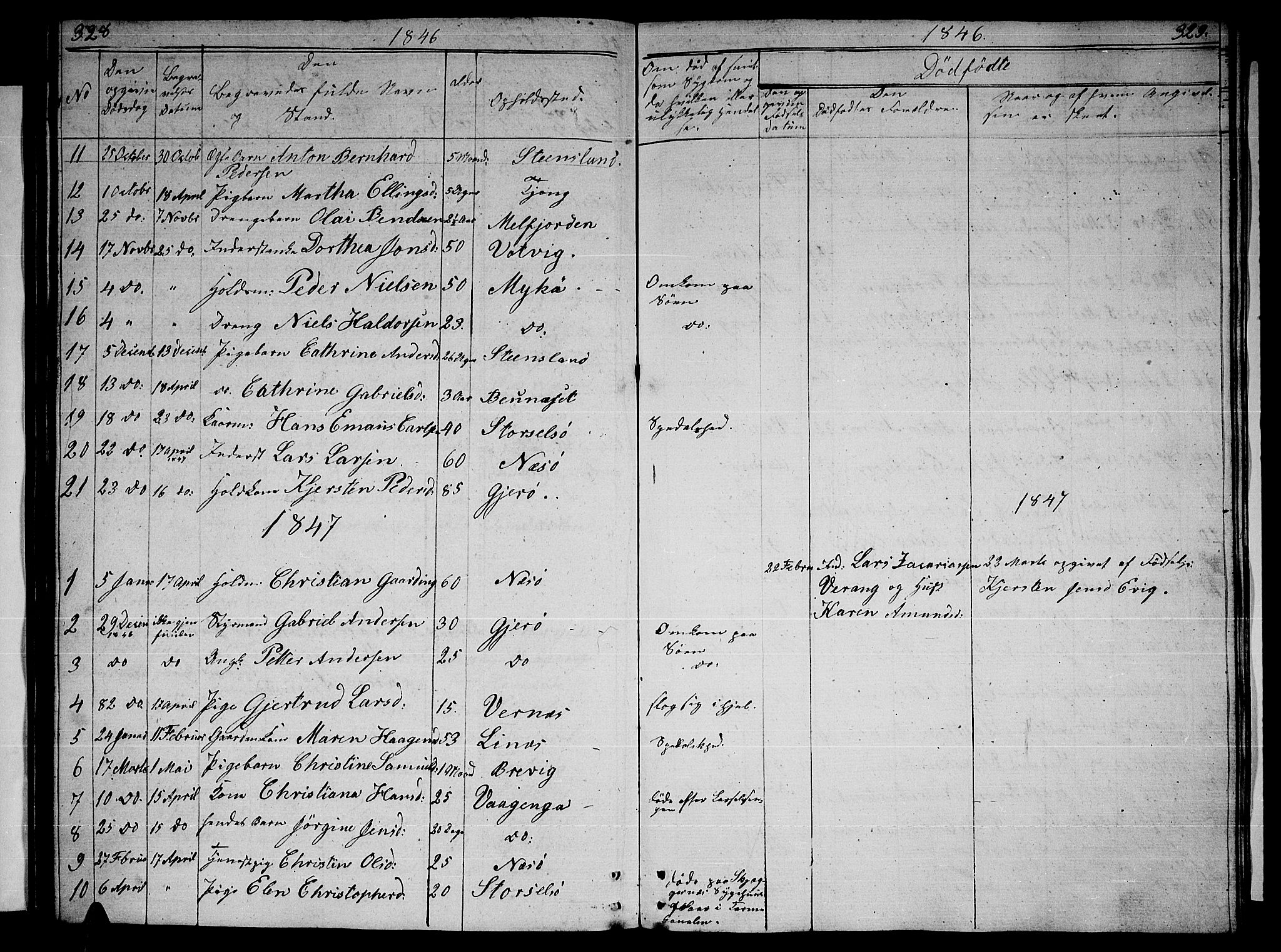 Ministerialprotokoller, klokkerbøker og fødselsregistre - Nordland, AV/SAT-A-1459/841/L0618: Klokkerbok nr. 841C02, 1833-1855, s. 328-329