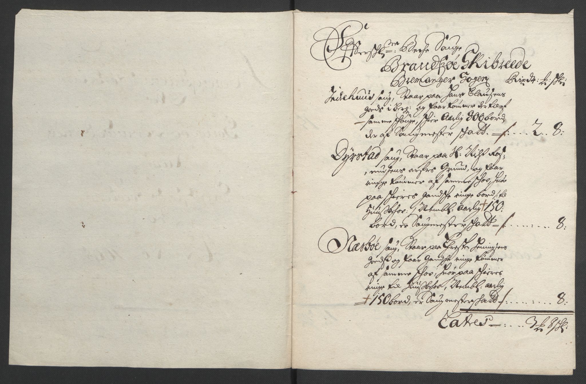 Rentekammeret inntil 1814, Reviderte regnskaper, Fogderegnskap, RA/EA-4092/R53/L3422: Fogderegnskap Sunn- og Nordfjord, 1695-1696, s. 63