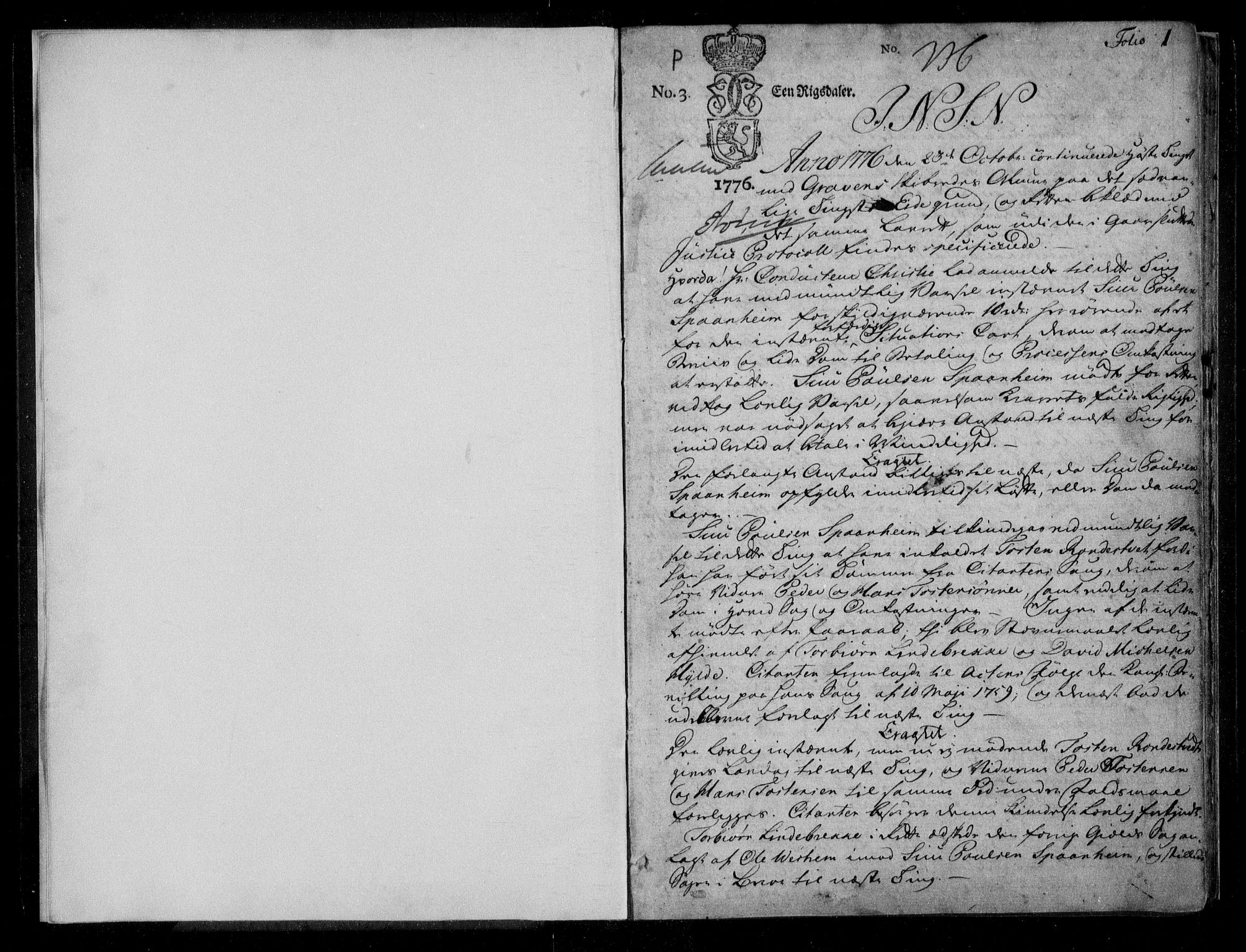 Hardanger og Voss sorenskriveri, SAB/A-2501/1/1A/1Af/L0006: Tingbok for Hardanger, 1776-1781, s. 0b-1a