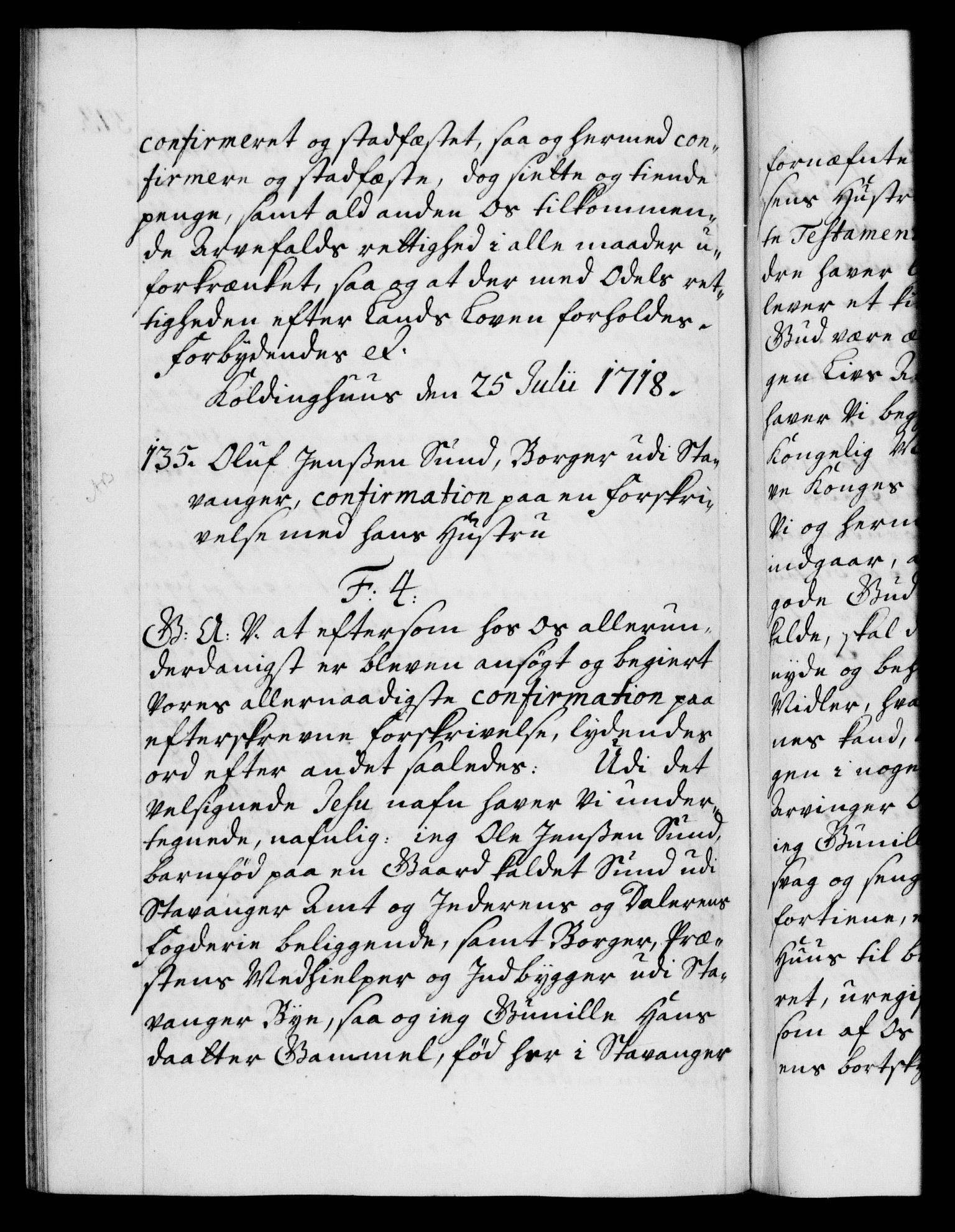 Danske Kanselli 1572-1799, AV/RA-EA-3023/F/Fc/Fca/Fcaa/L0022: Norske registre, 1716-1719, s. 373b