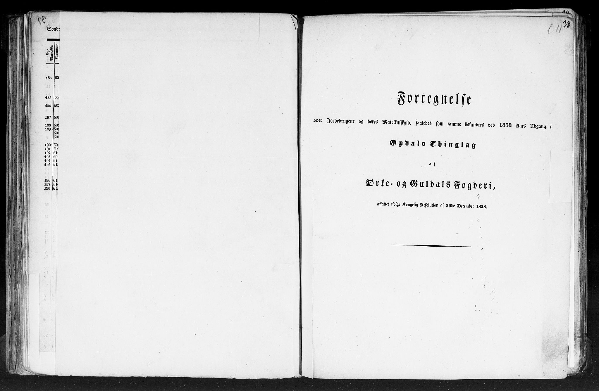 Rygh, AV/RA-PA-0034/F/Fb/L0014: Matrikkelen for 1838 - Søndre Trondhjems amt (Sør-Trøndelag fylke), 1838, s. 38c