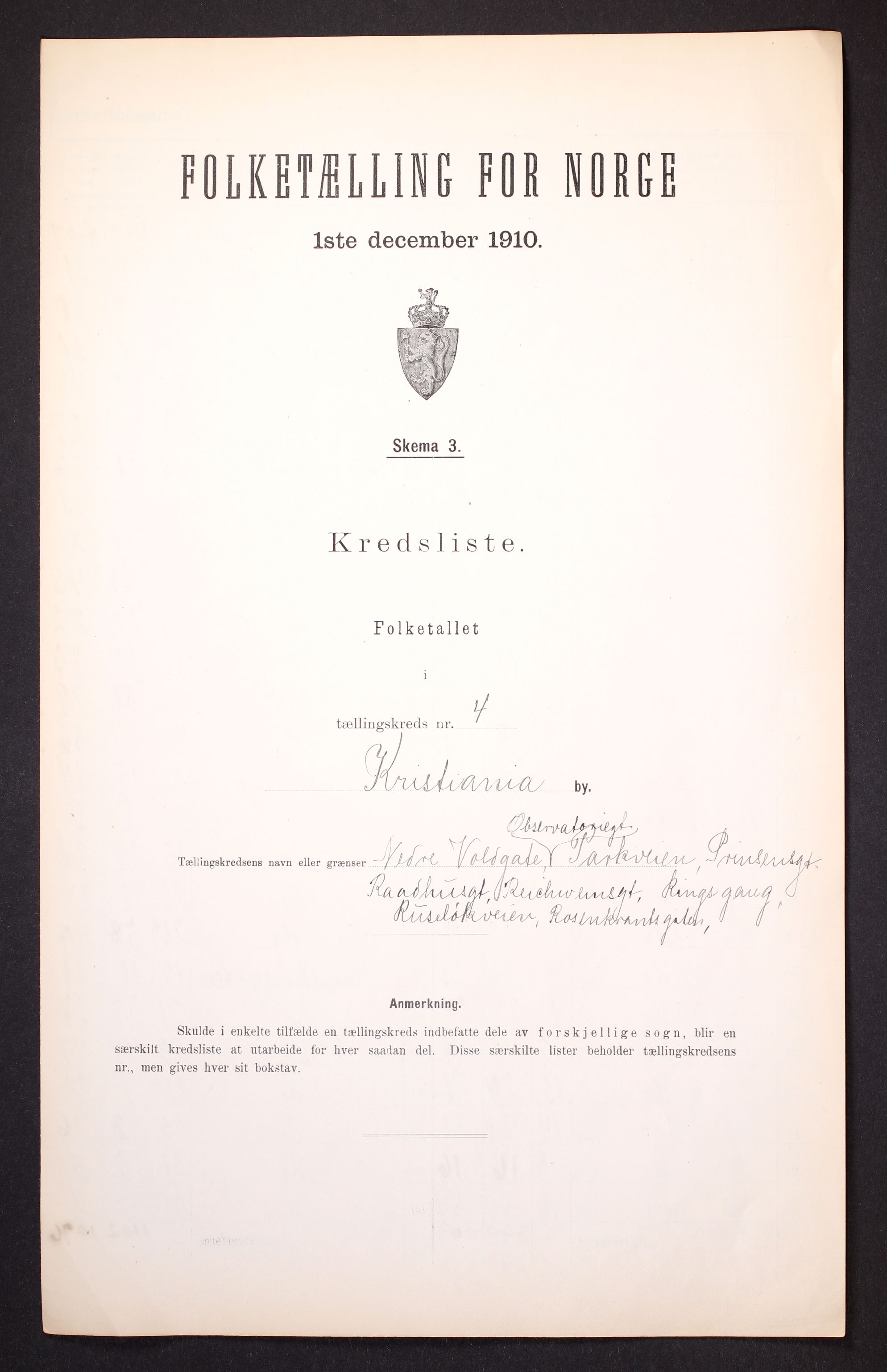 RA, Folketelling 1910 for 0301 Kristiania kjøpstad, 1910, s. 245