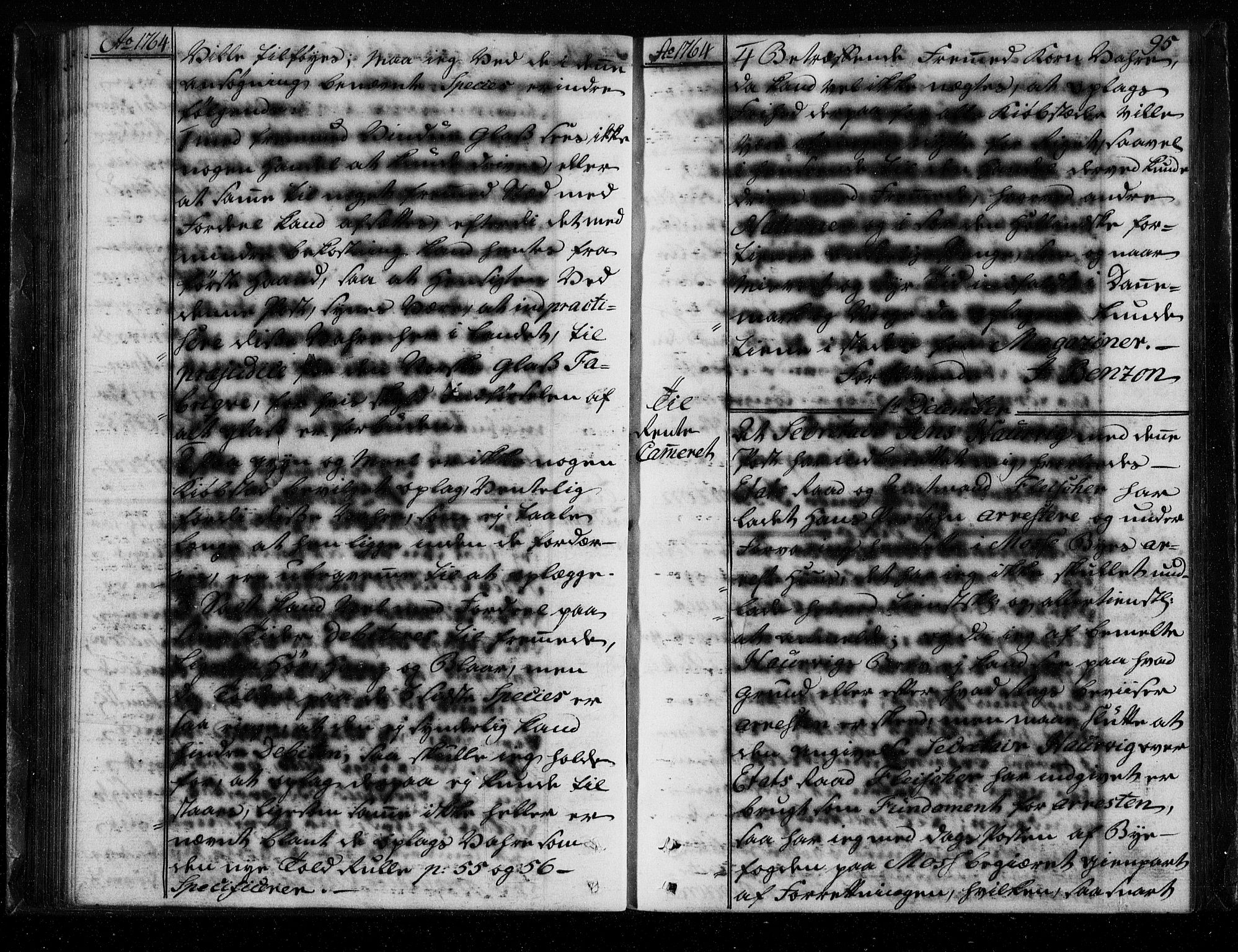 Stattholderembetet 1572-1771, AV/RA-EA-2870/Bf/L0004: Stattholderprotokoll (allmenn kopibok), 1764-1765, s. 94b-95a