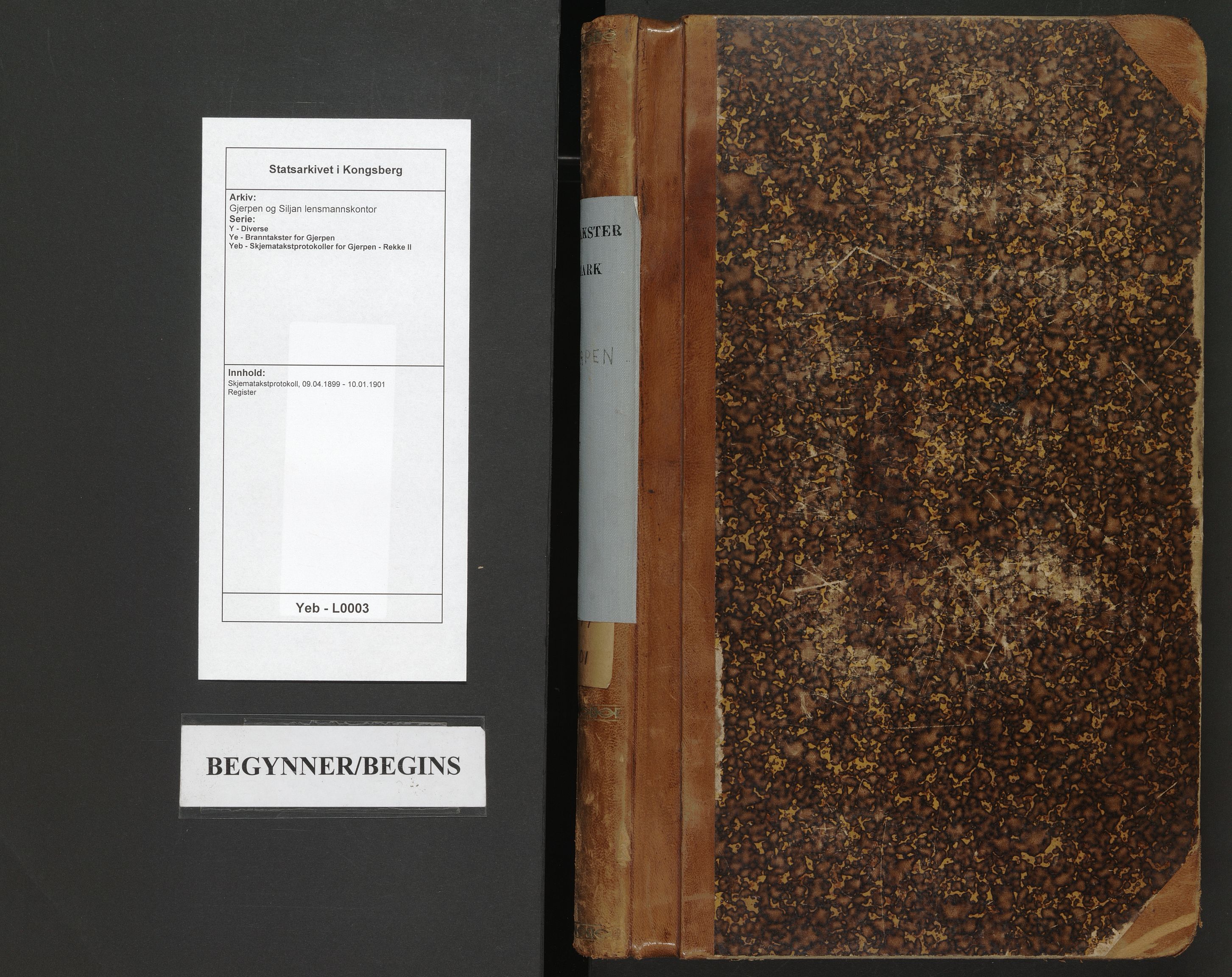 Gjerpen og Siljan lensmannskontor, SAKO/A-555/Y/Ye/Yeb/L0003: Skjematakstprotokoll, 1899-1901