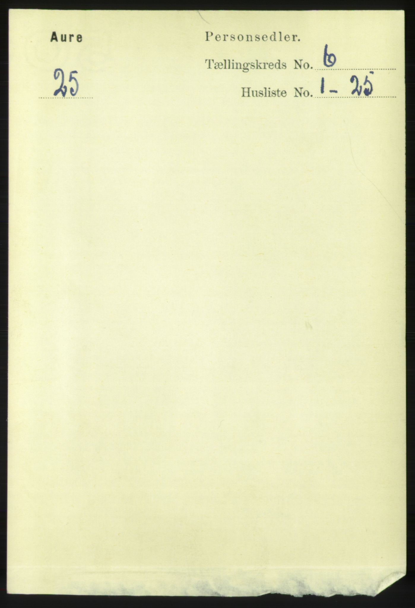 RA, Folketelling 1891 for 1569 Aure herred, 1891, s. 3370