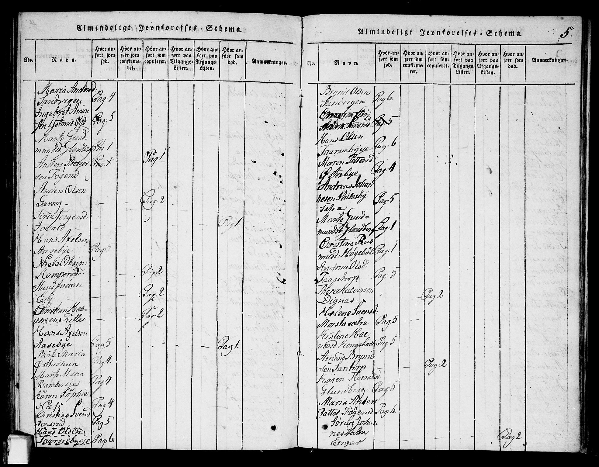 Rødenes prestekontor Kirkebøker, AV/SAO-A-2005/F/Fa/L0004: Ministerialbok nr. I 4, 1814-1838, s. 5