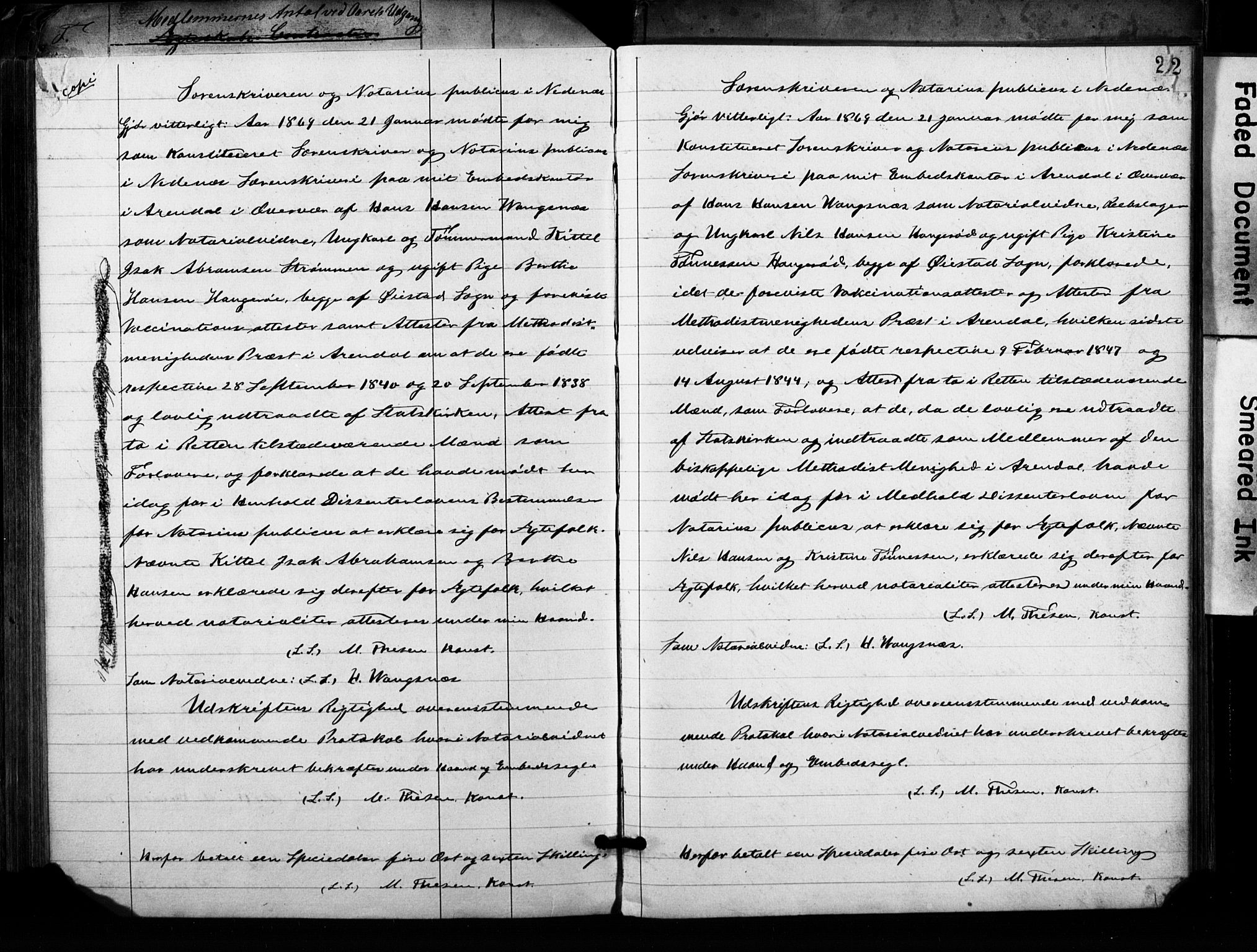 Metodistmenigheten, Arendal, AV/SAK-1292-0011/F/Fa/L0001: Dissenterprotokoll nr. F-2, 1867-1879, s. 241