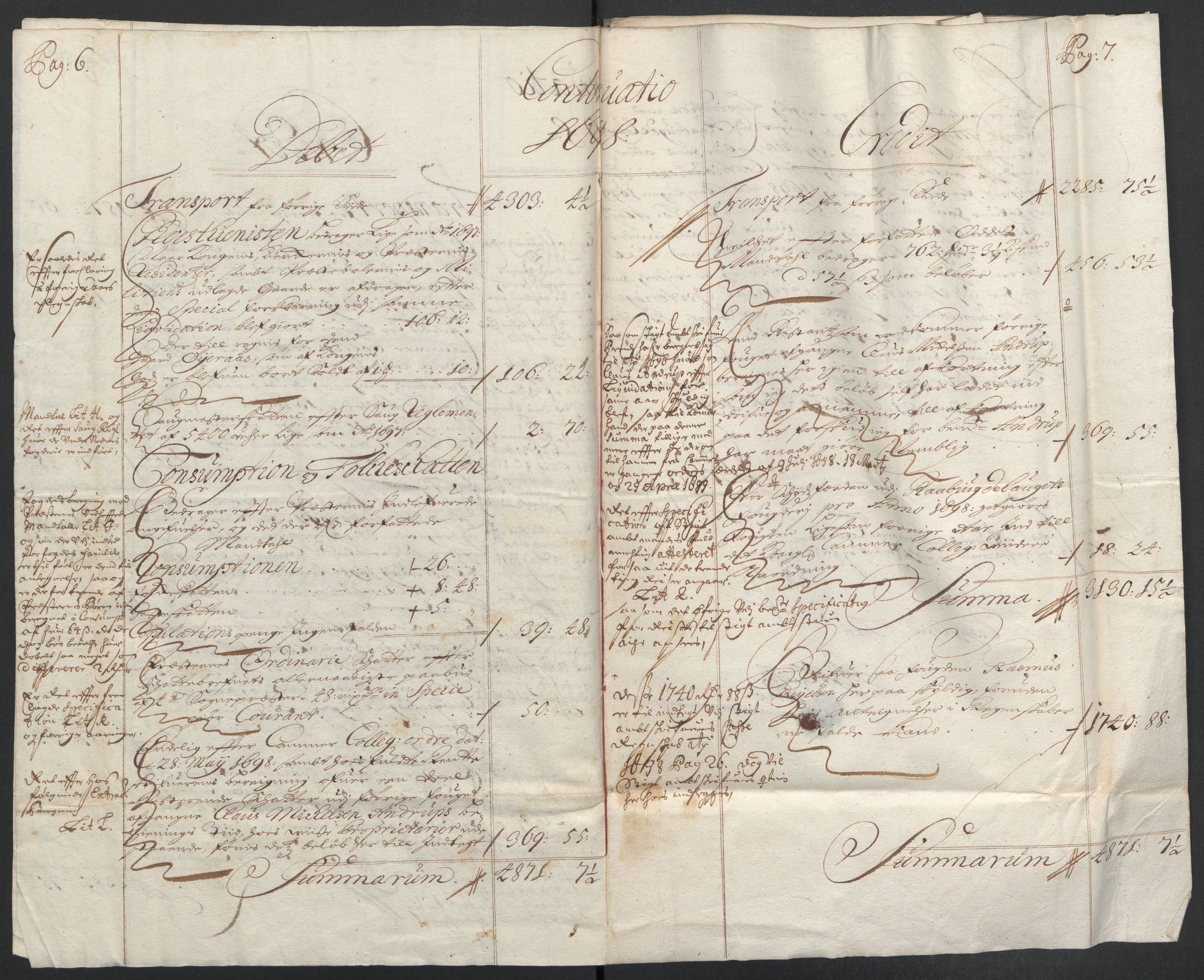 Rentekammeret inntil 1814, Reviderte regnskaper, Fogderegnskap, AV/RA-EA-4092/R40/L2445: Fogderegnskap Råbyggelag, 1697-1699, s. 93