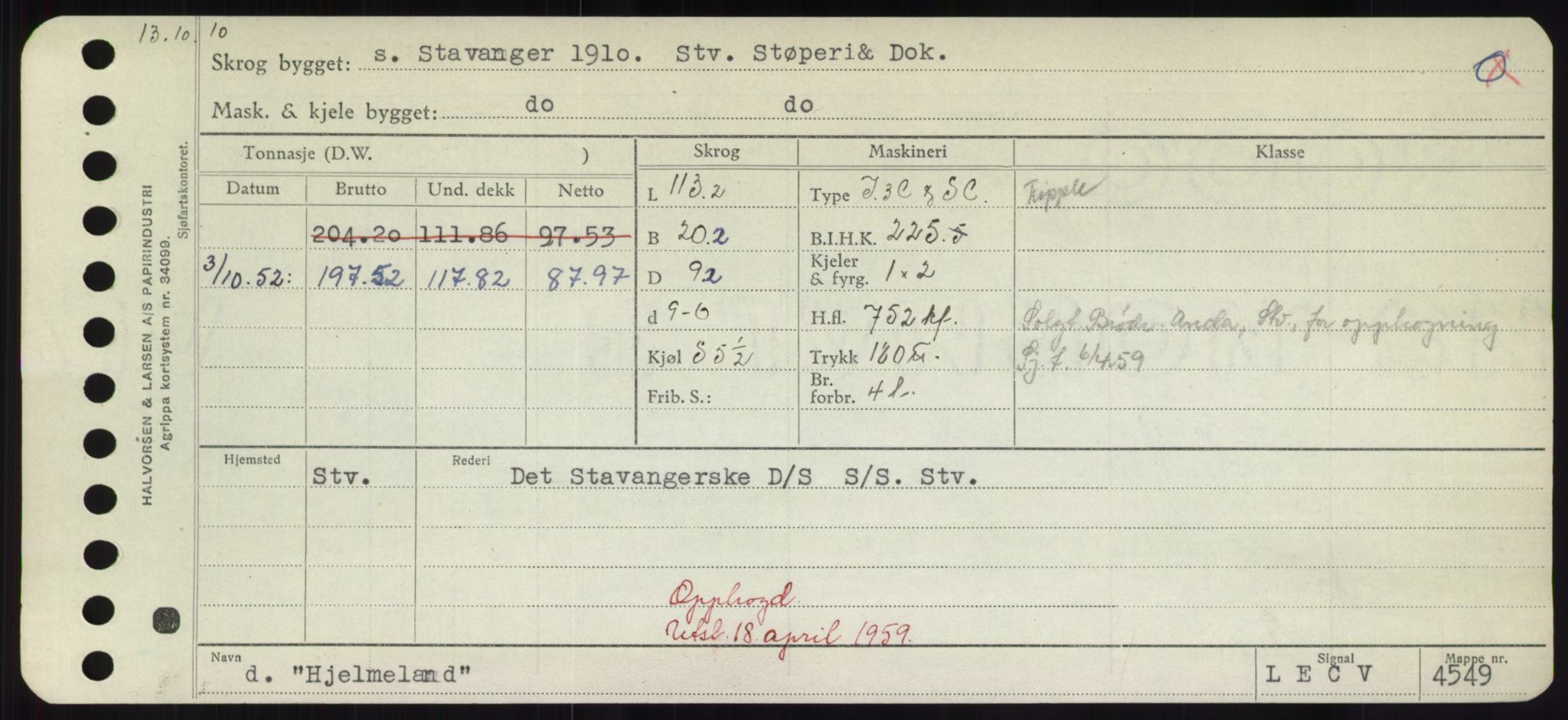 Sjøfartsdirektoratet med forløpere, Skipsmålingen, AV/RA-S-1627/H/Hd/L0016: Fartøy, Hid-Holg, s. 117