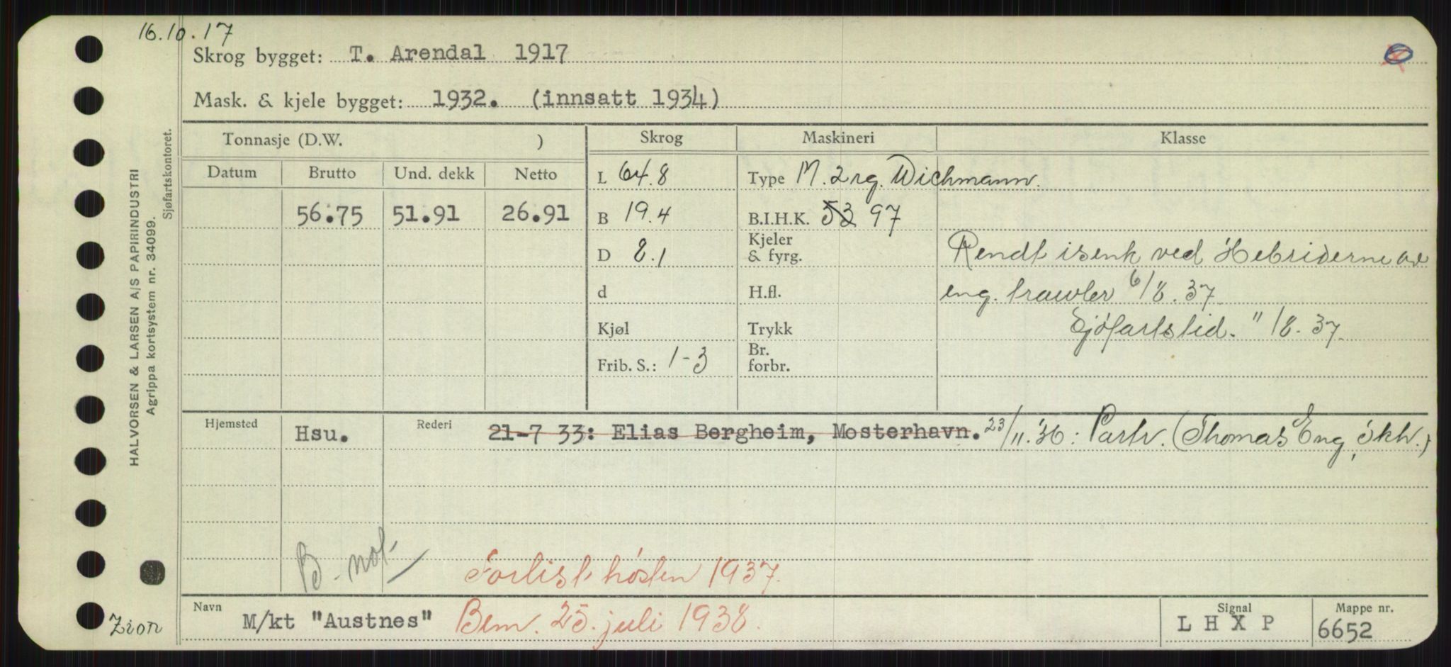 Sjøfartsdirektoratet med forløpere, Skipsmålingen, RA/S-1627/H/Hd/L0002: Fartøy, Apa-Axe, s. 485