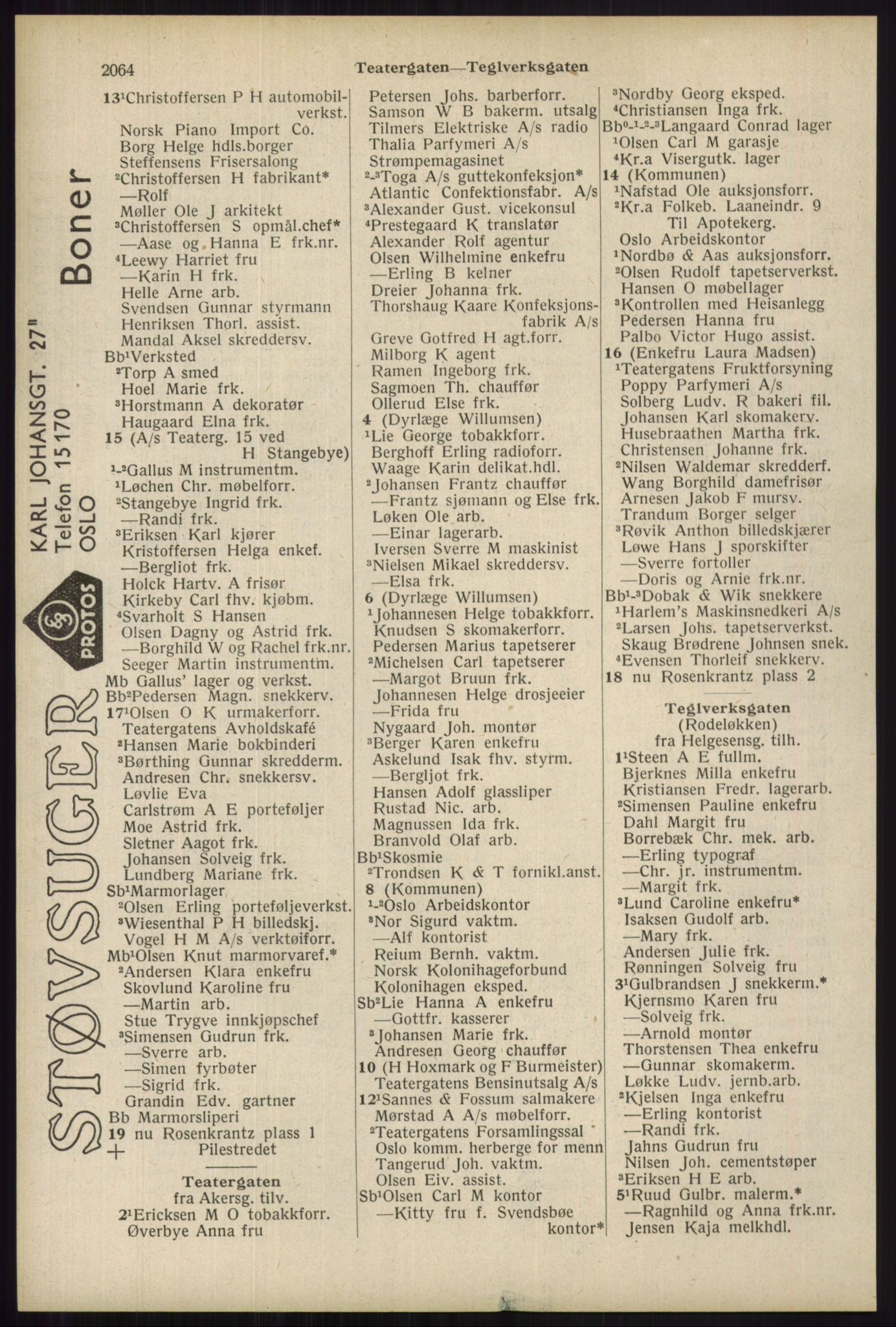 Kristiania/Oslo adressebok, PUBL/-, 1934, s. 2064