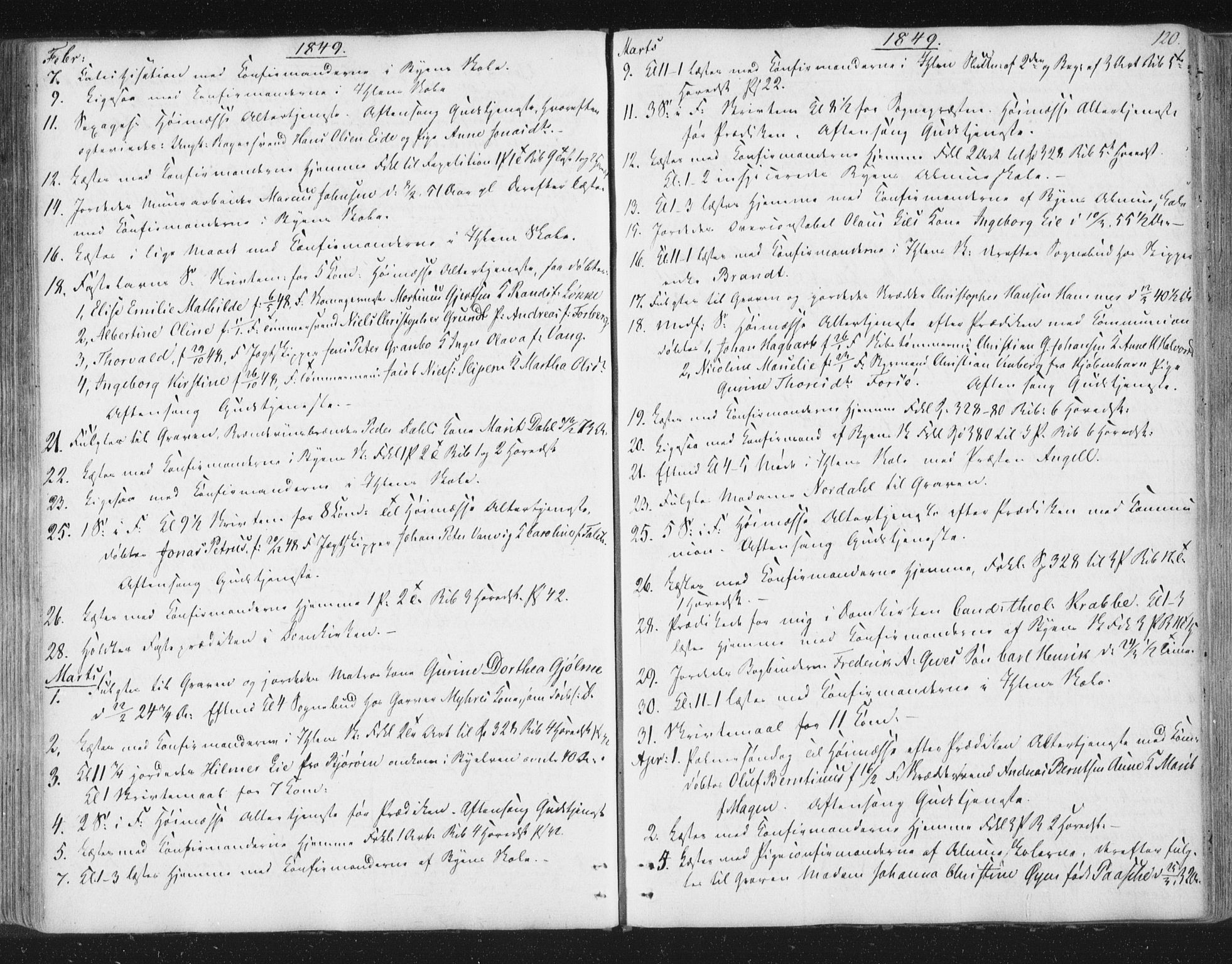Ministerialprotokoller, klokkerbøker og fødselsregistre - Sør-Trøndelag, AV/SAT-A-1456/602/L0127: Residerende kapellans bok nr. 602B01, 1821-1875, s. 120