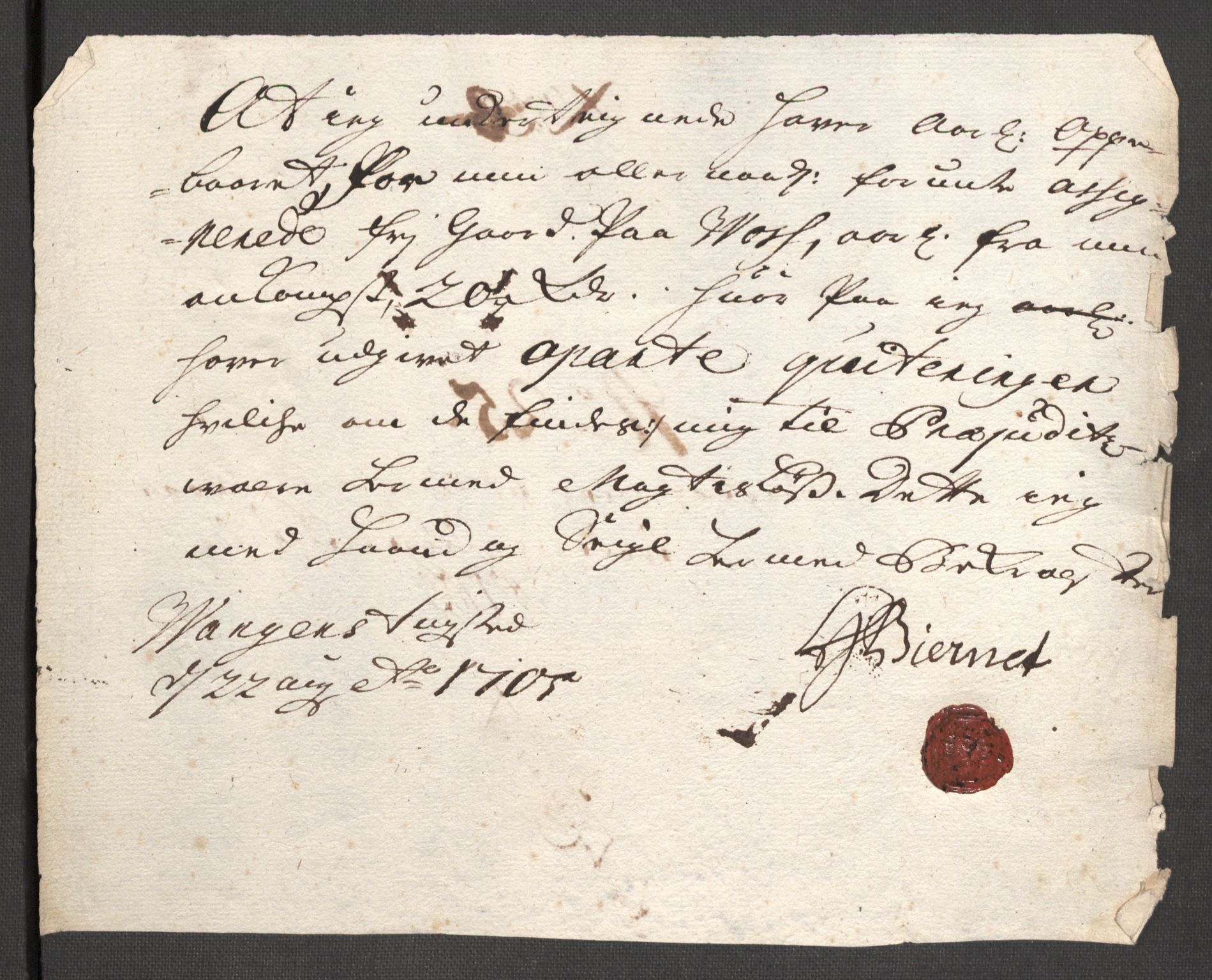 Rentekammeret inntil 1814, Reviderte regnskaper, Fogderegnskap, AV/RA-EA-4092/R51/L3187: Fogderegnskap Nordhordland og Voss, 1704-1705, s. 396