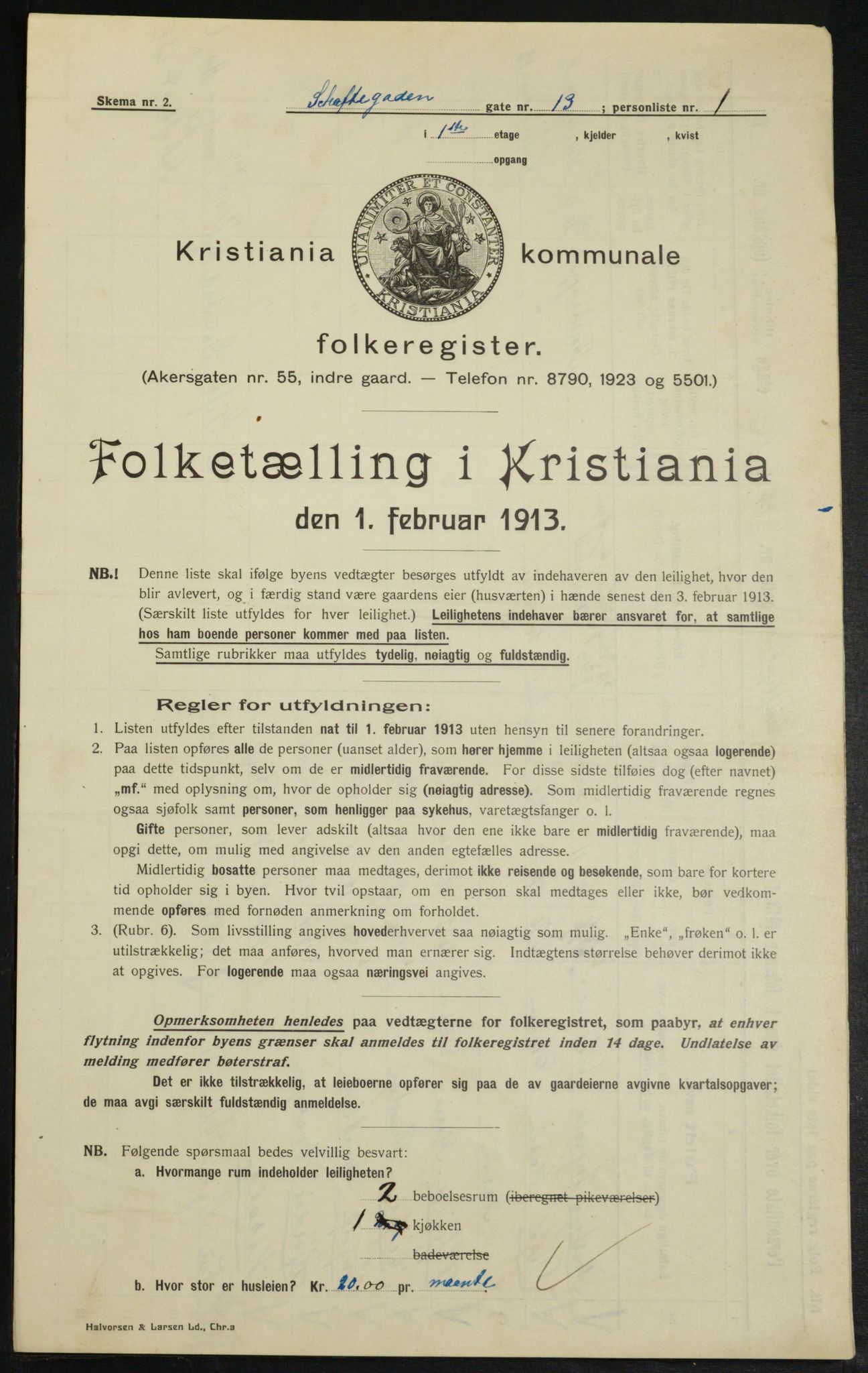 OBA, Kommunal folketelling 1.2.1913 for Kristiania, 1913, s. 89428