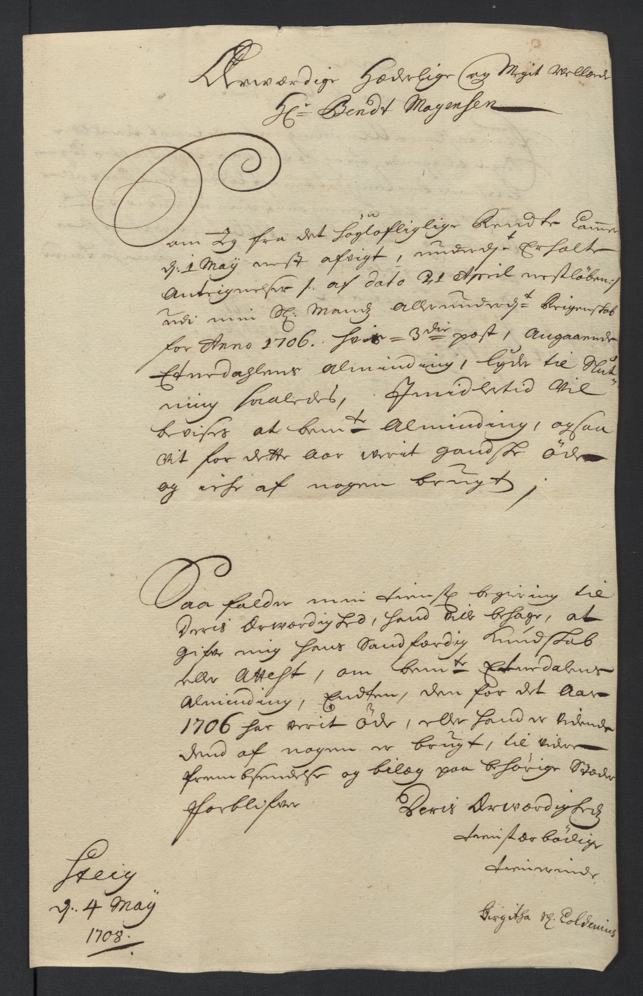 Rentekammeret inntil 1814, Reviderte regnskaper, Fogderegnskap, AV/RA-EA-4092/R17/L1178: Fogderegnskap Gudbrandsdal, 1705-1707, s. 288