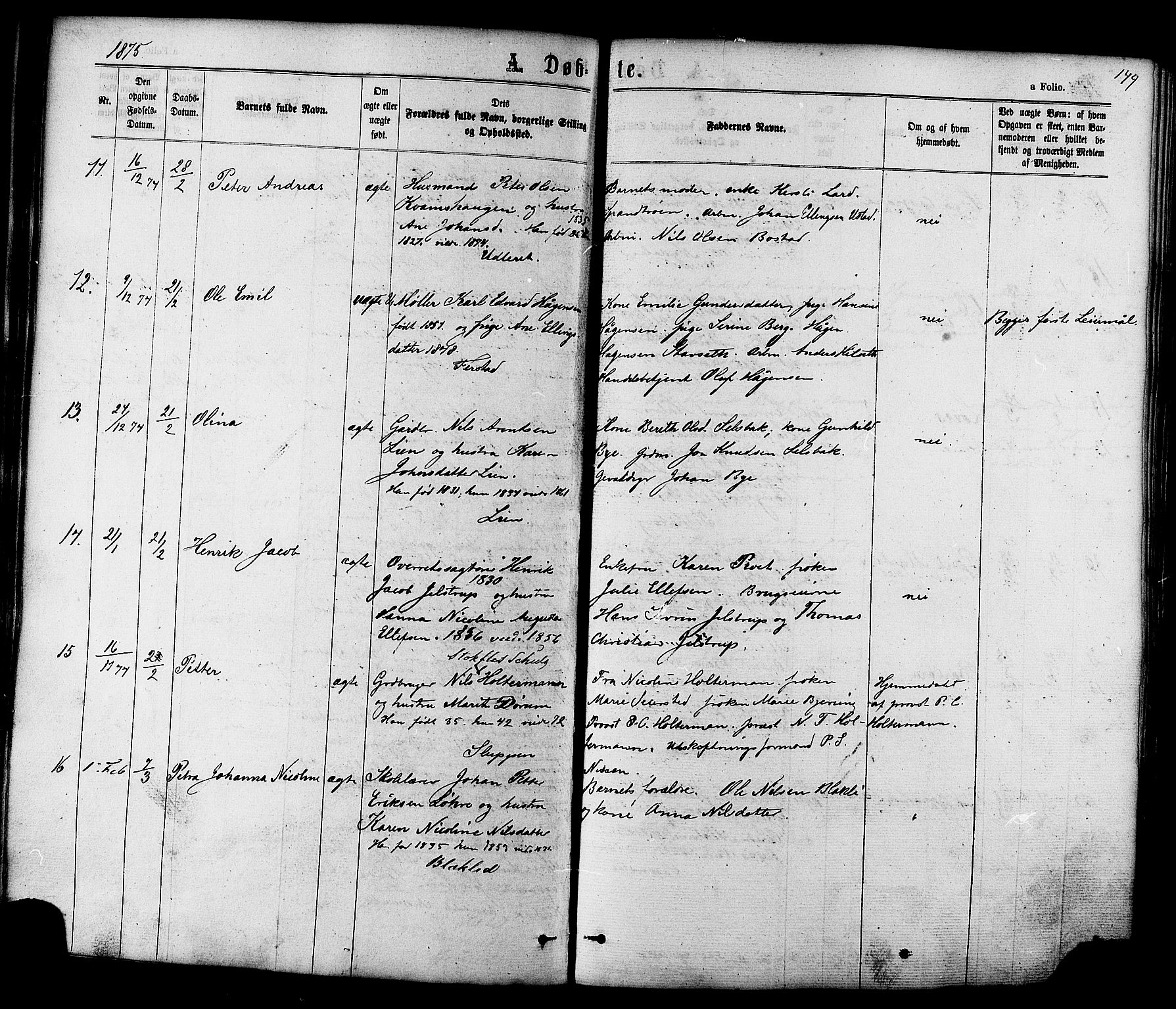 Ministerialprotokoller, klokkerbøker og fødselsregistre - Sør-Trøndelag, SAT/A-1456/606/L0293: Ministerialbok nr. 606A08, 1866-1877, s. 149