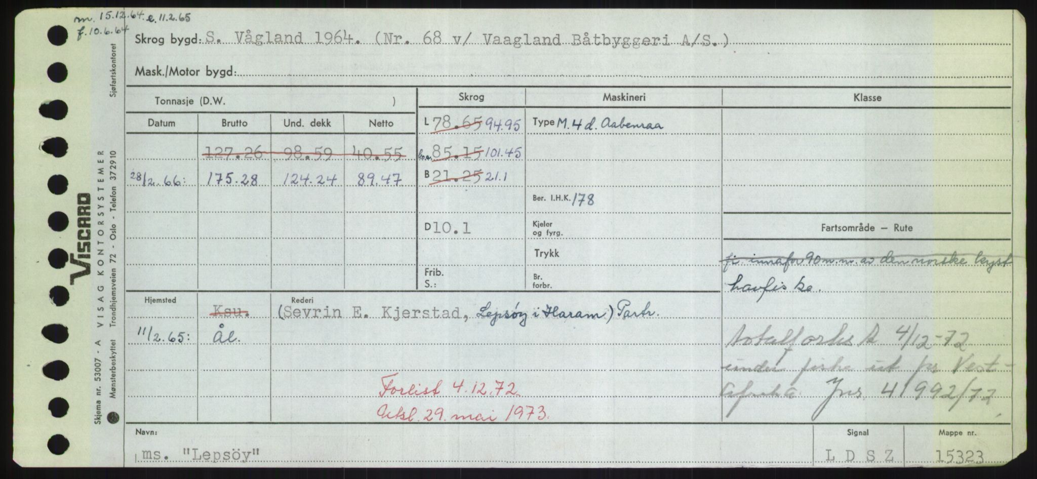 Sjøfartsdirektoratet med forløpere, Skipsmålingen, RA/S-1627/H/Hd/L0022: Fartøy, L-Lia, s. 379