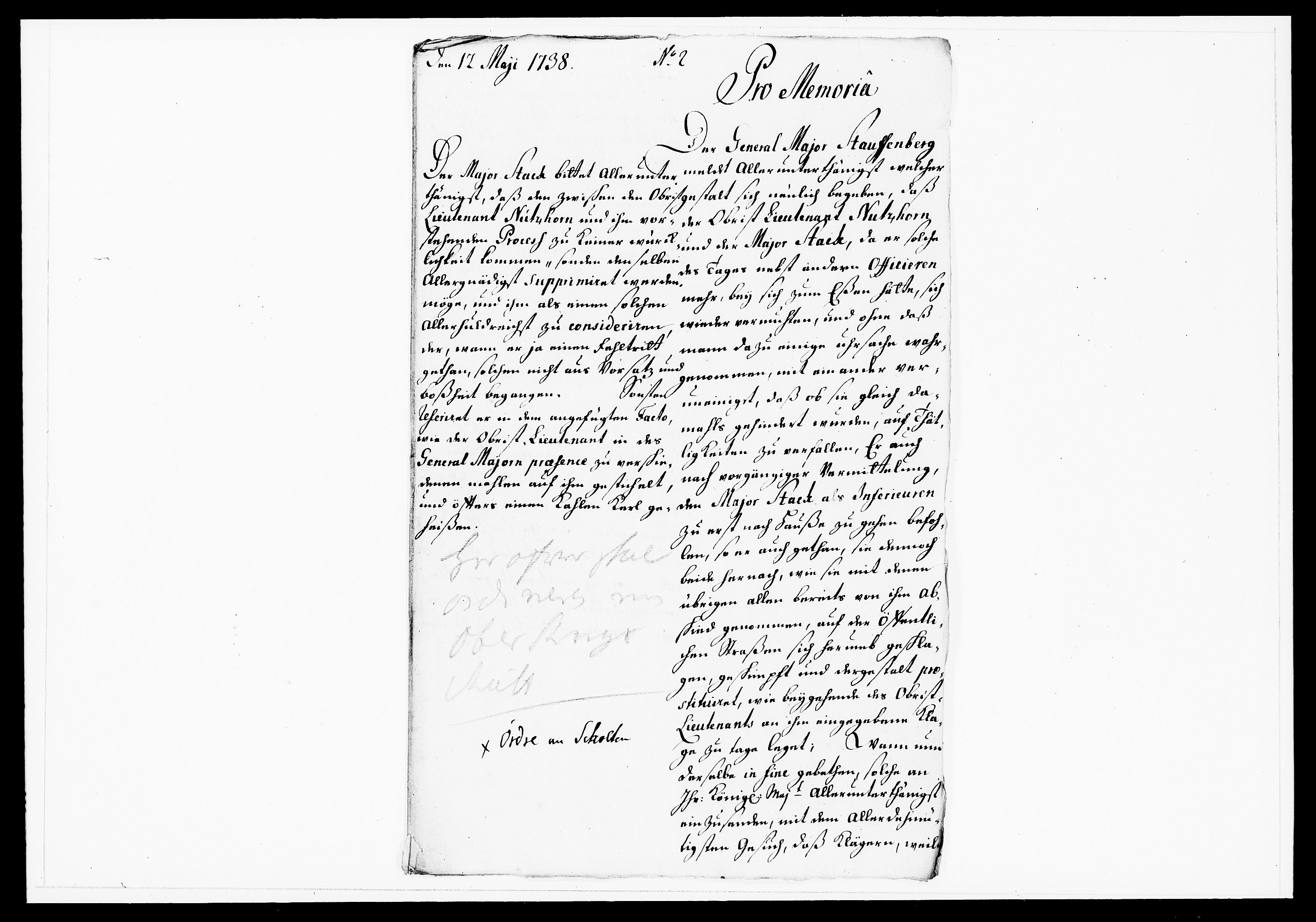 Krigskollegiet, Krigskancelliet, DRA/A-0006/-/1143-1150: Refererede sager, 1738, s. 229