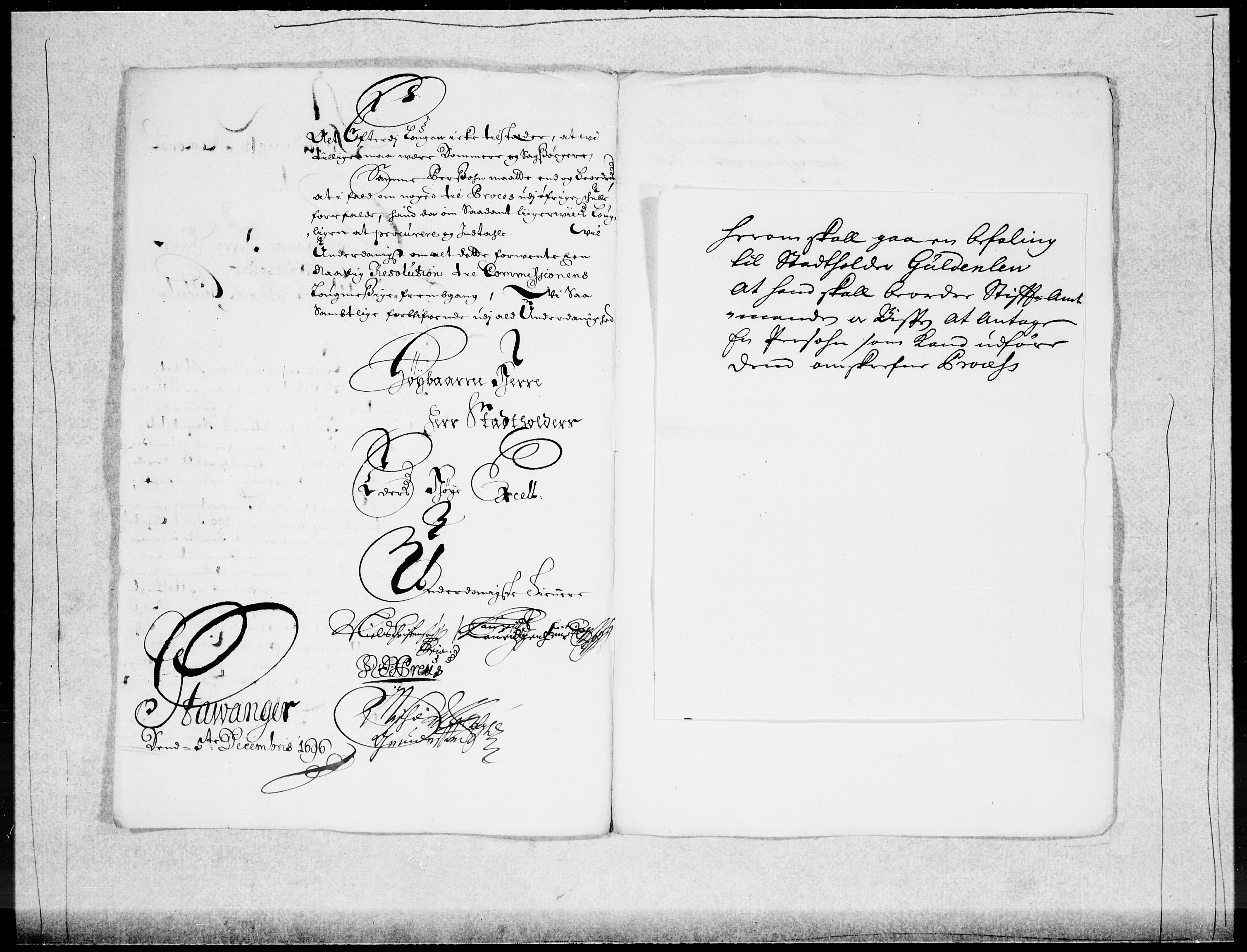 Danske Kanselli 1572-1799, AV/RA-EA-3023/F/Fc/Fcc/Fcca/L0047: Norske innlegg 1572-1799, 1695-1697, s. 288