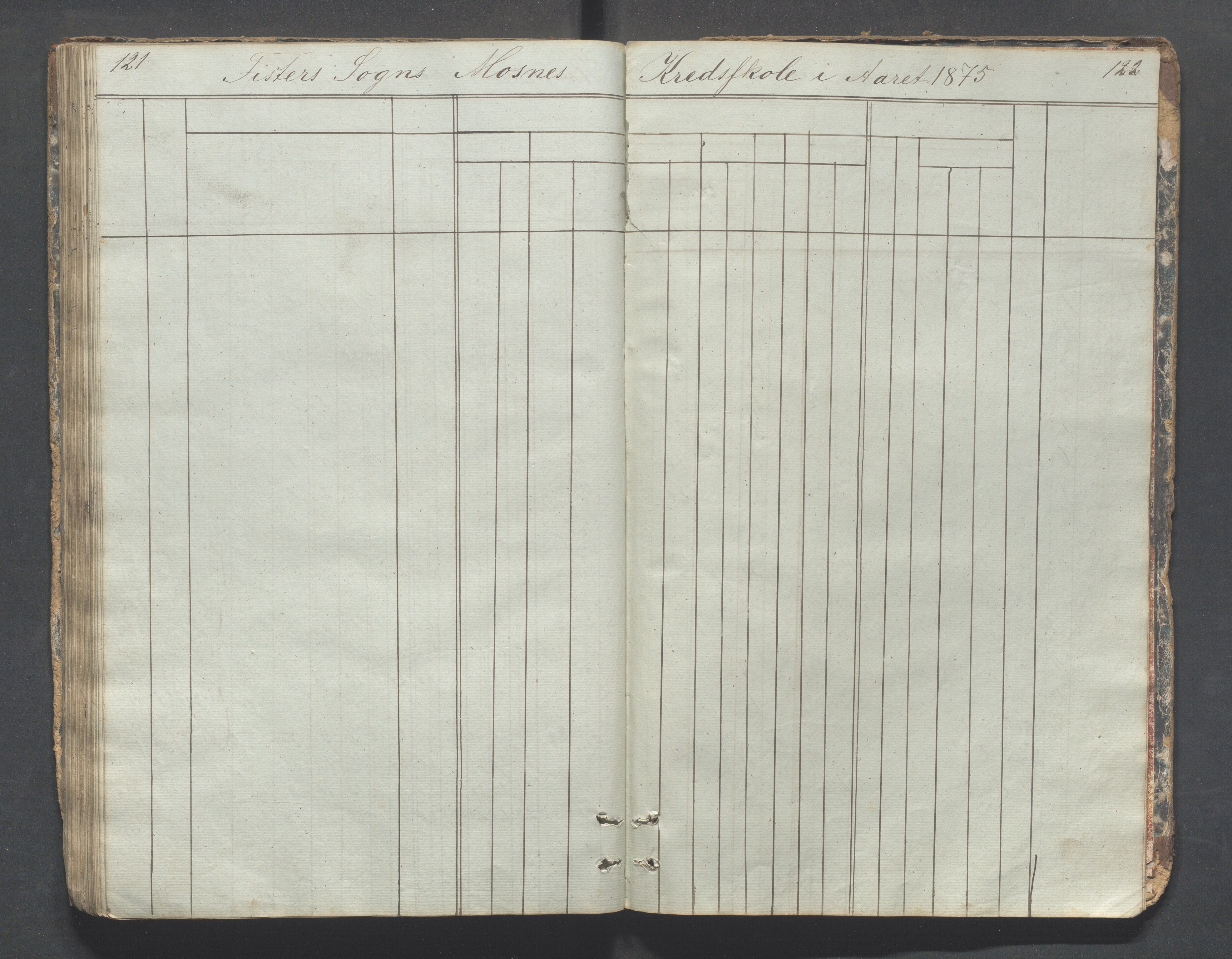 Fister kommune - Fister skule, IKAR/K-100114/H/L0001: Skoleprotokoll , 1857-1876, s. 121-122