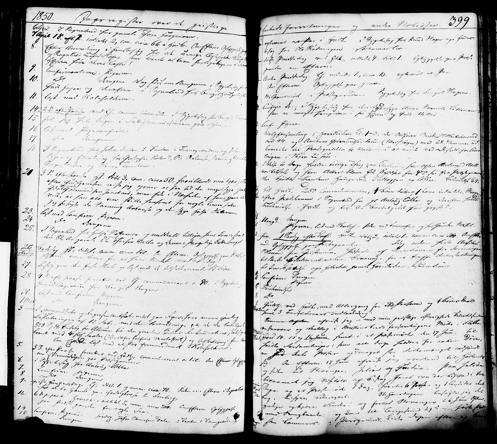 Heddal kirkebøker, AV/SAKO-A-268/F/Fa/L0006: Ministerialbok nr. I 6, 1837-1854, s. 399