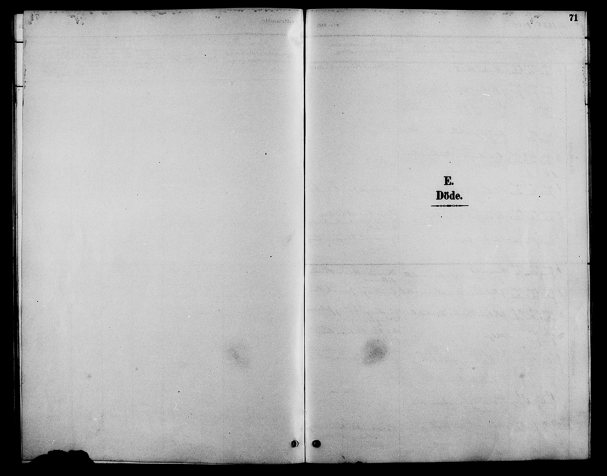 Hommedal sokneprestkontor, AV/SAK-1111-0023/F/Fb/Fba/L0004: Klokkerbok nr. B 4, 1885-1908, s. 71