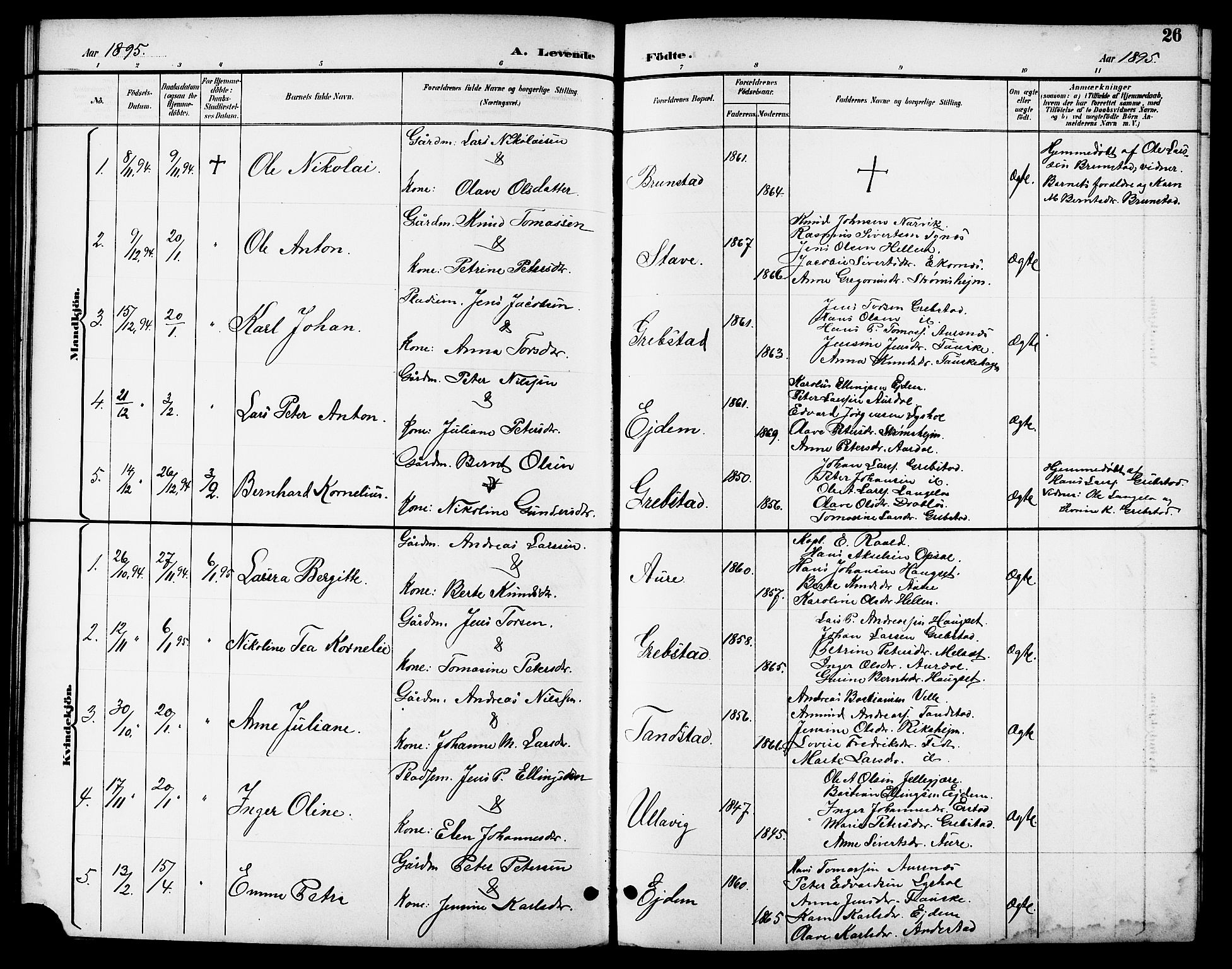 Ministerialprotokoller, klokkerbøker og fødselsregistre - Møre og Romsdal, AV/SAT-A-1454/523/L0340: Klokkerbok nr. 523C03, 1892-1902, s. 26