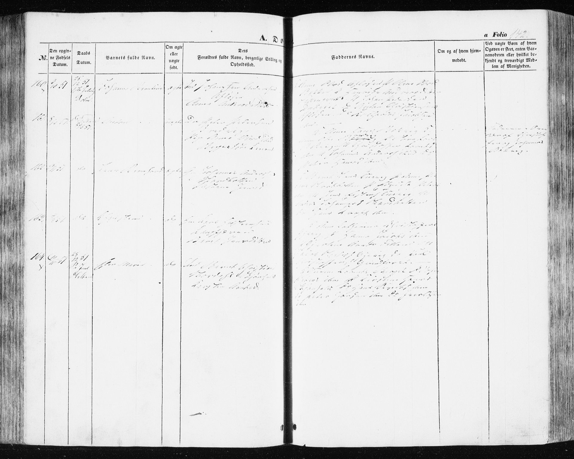 Ministerialprotokoller, klokkerbøker og fødselsregistre - Sør-Trøndelag, SAT/A-1456/634/L0529: Ministerialbok nr. 634A05, 1843-1851, s. 142