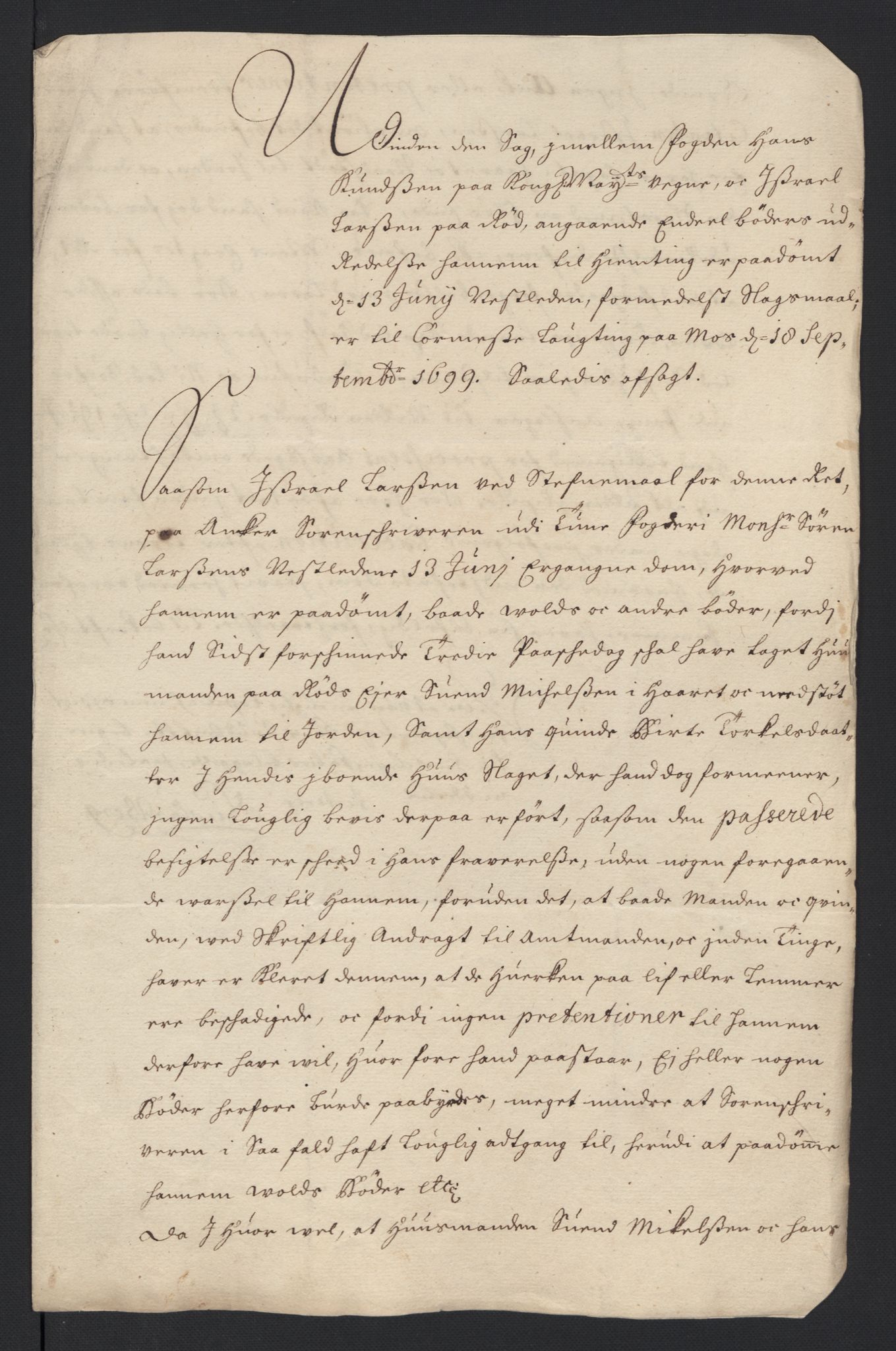 Rentekammeret inntil 1814, Reviderte regnskaper, Fogderegnskap, AV/RA-EA-4092/R04/L0128: Fogderegnskap Moss, Onsøy, Tune, Veme og Åbygge, 1699, s. 269