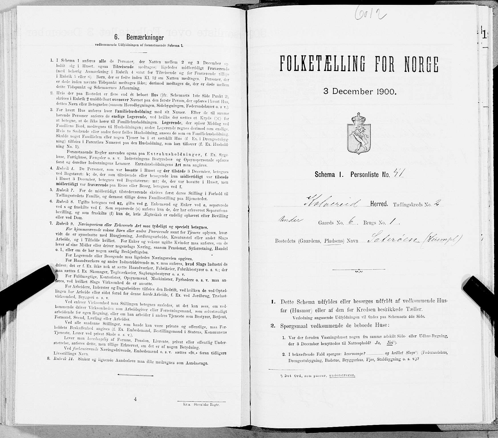 SAT, Folketelling 1900 for 1752 Kolvereid herred, 1900, s. 453