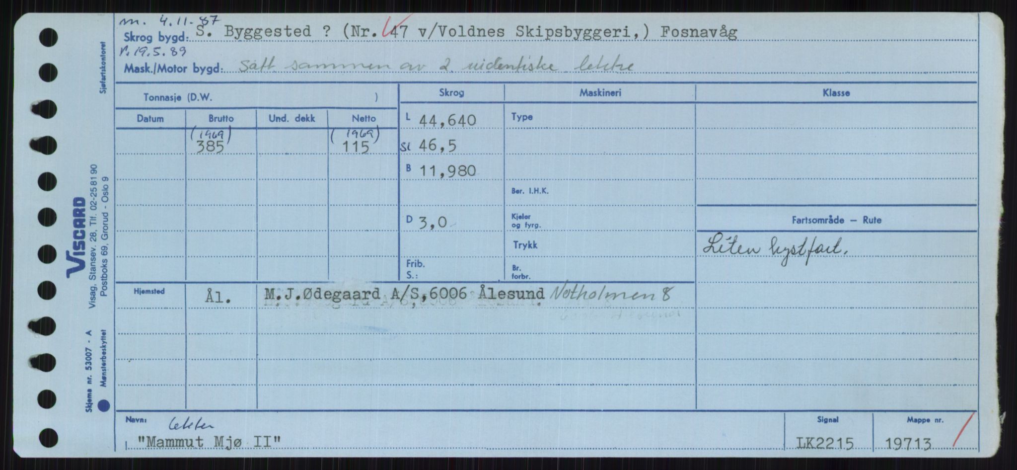 Sjøfartsdirektoratet med forløpere, Skipsmålingen, AV/RA-S-1627/H/Hc/L0001: Lektere, A-Y, s. 301