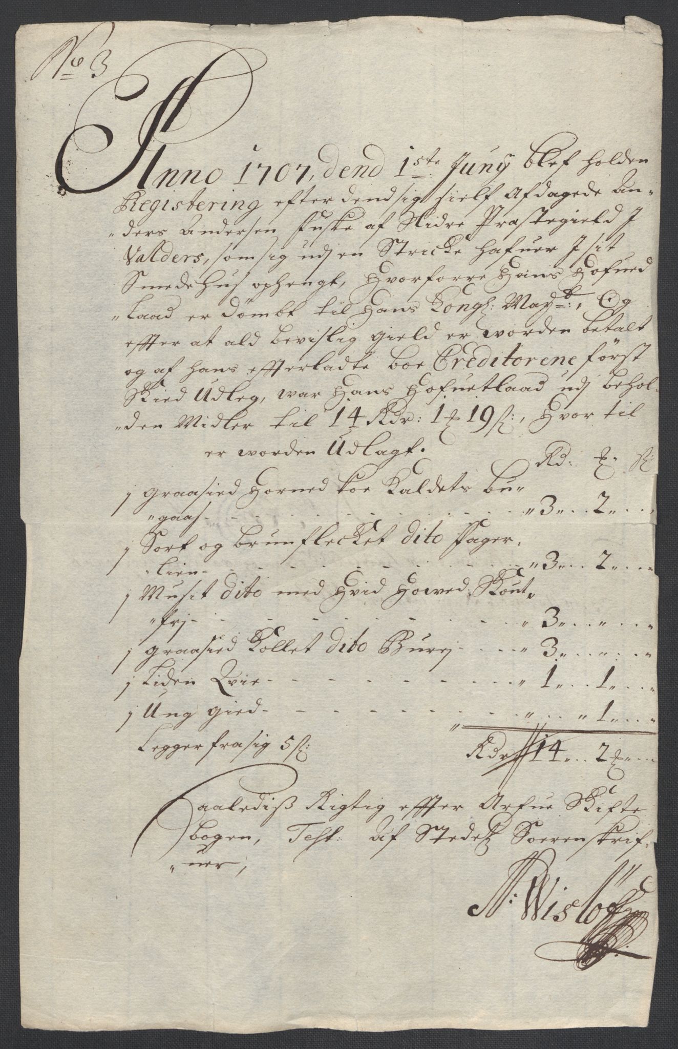 Rentekammeret inntil 1814, Reviderte regnskaper, Fogderegnskap, RA/EA-4092/R18/L1305: Fogderegnskap Hadeland, Toten og Valdres, 1707-1708, s. 24
