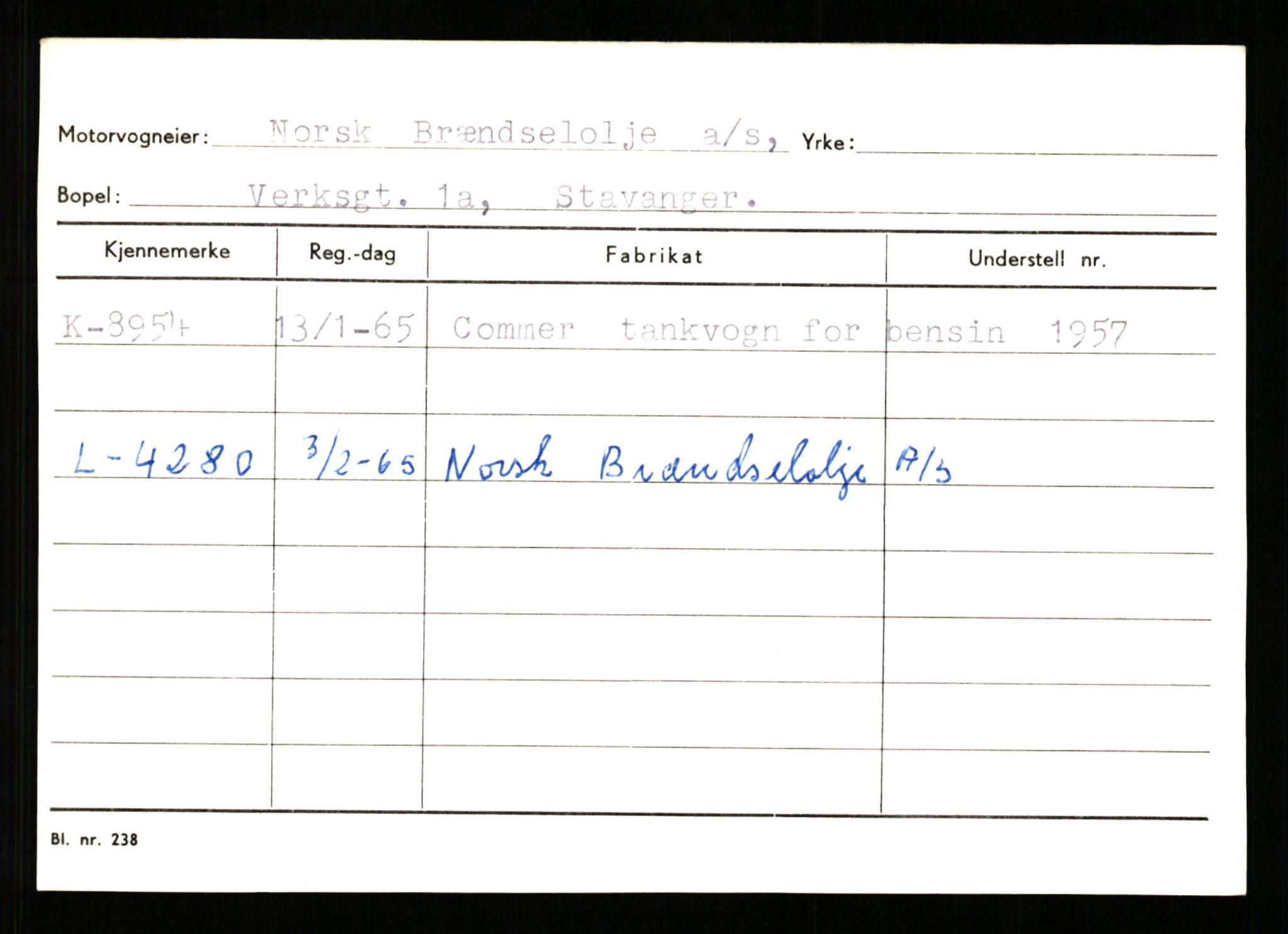 Stavanger trafikkstasjon, AV/SAST-A-101942/0/G/L0002: Registreringsnummer: 5791 - 10405, 1930-1971, s. 2085