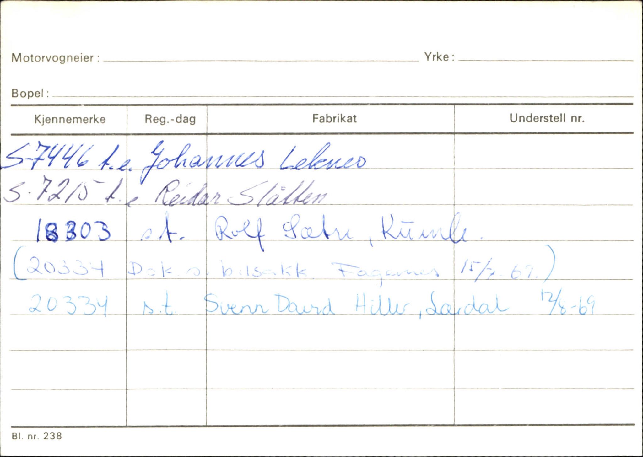 Statens vegvesen, Sogn og Fjordane vegkontor, AV/SAB-A-5301/4/F/L0132: Eigarregister Askvoll A-Å. Balestrand A-Å, 1945-1975, s. 454