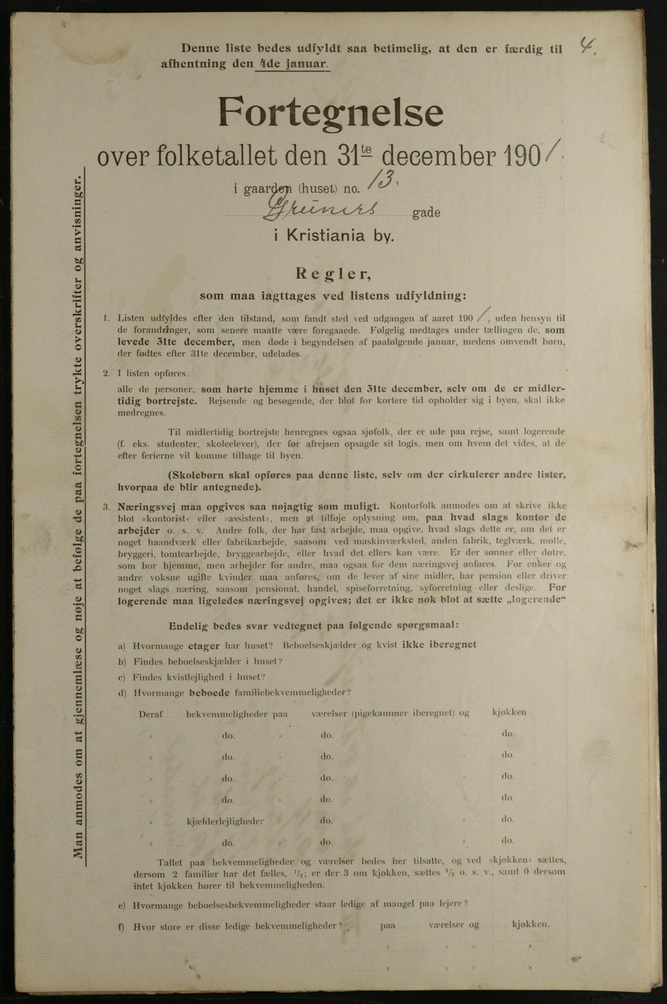 OBA, Kommunal folketelling 31.12.1901 for Kristiania kjøpstad, 1901, s. 5015