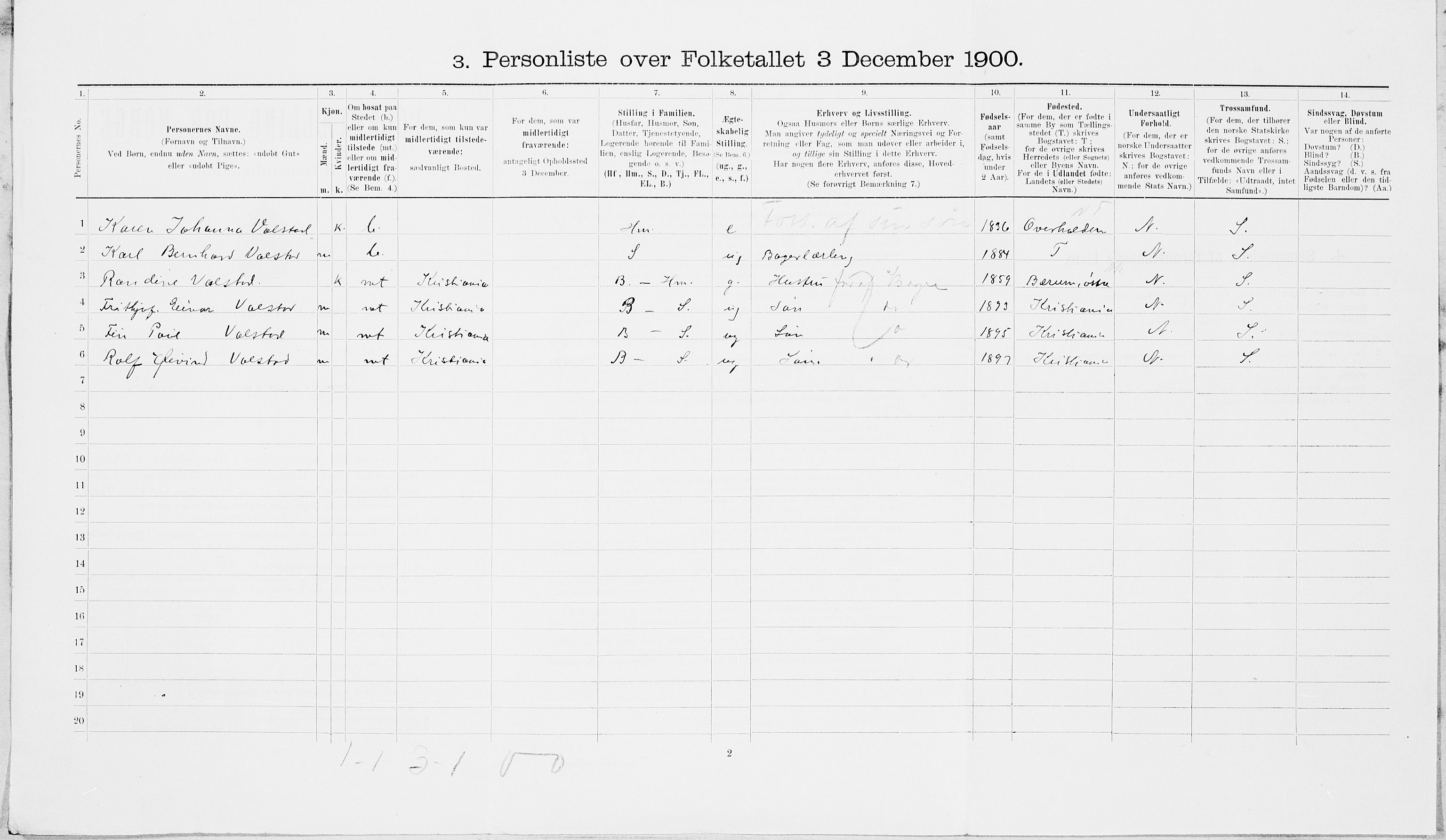 SAT, Folketelling 1900 for 1703 Namsos ladested, 1900, s. 553