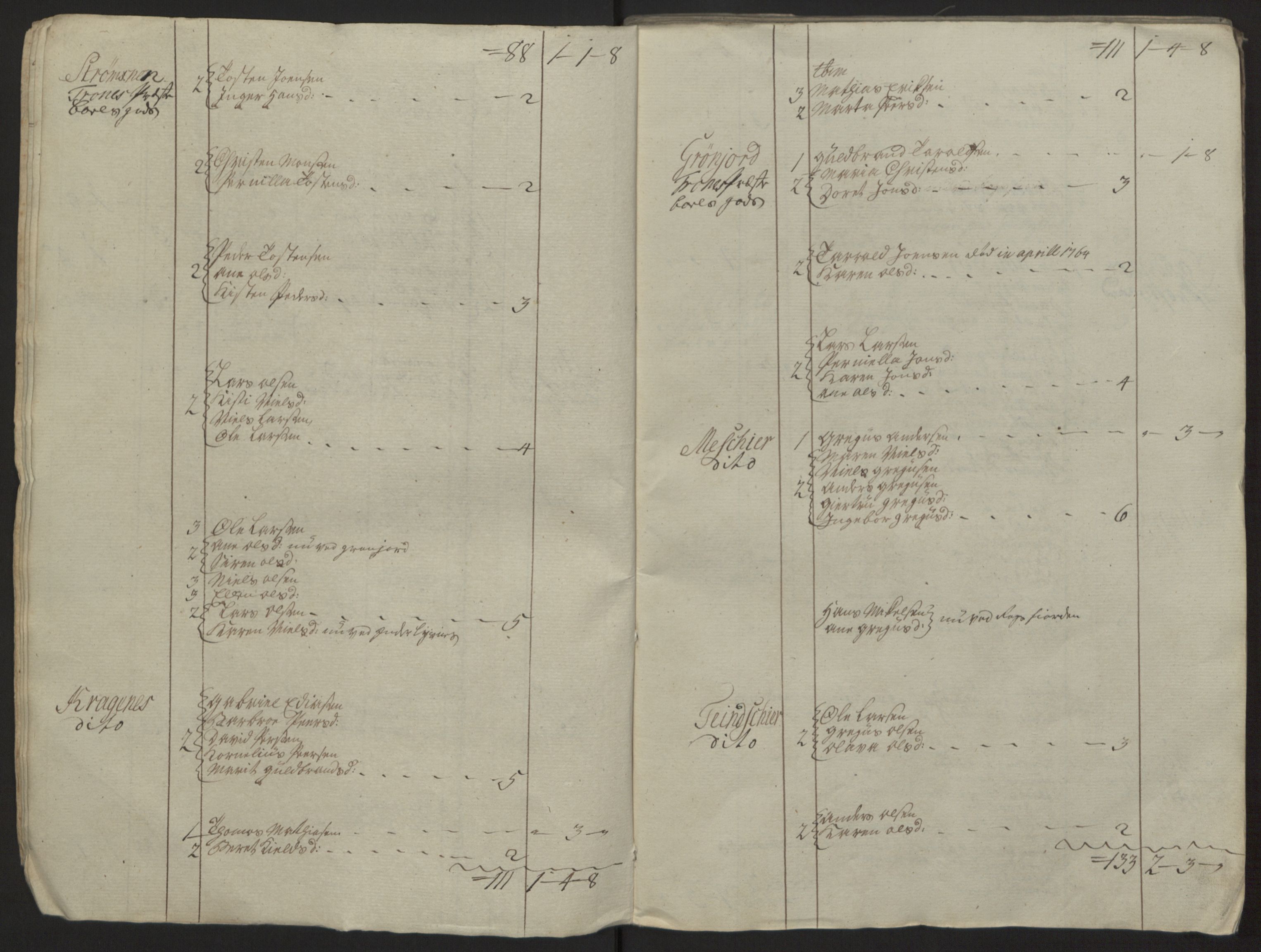 Rentekammeret inntil 1814, Reviderte regnskaper, Fogderegnskap, RA/EA-4092/R68/L4845: Ekstraskatten Senja og Troms, 1762-1765, s. 240