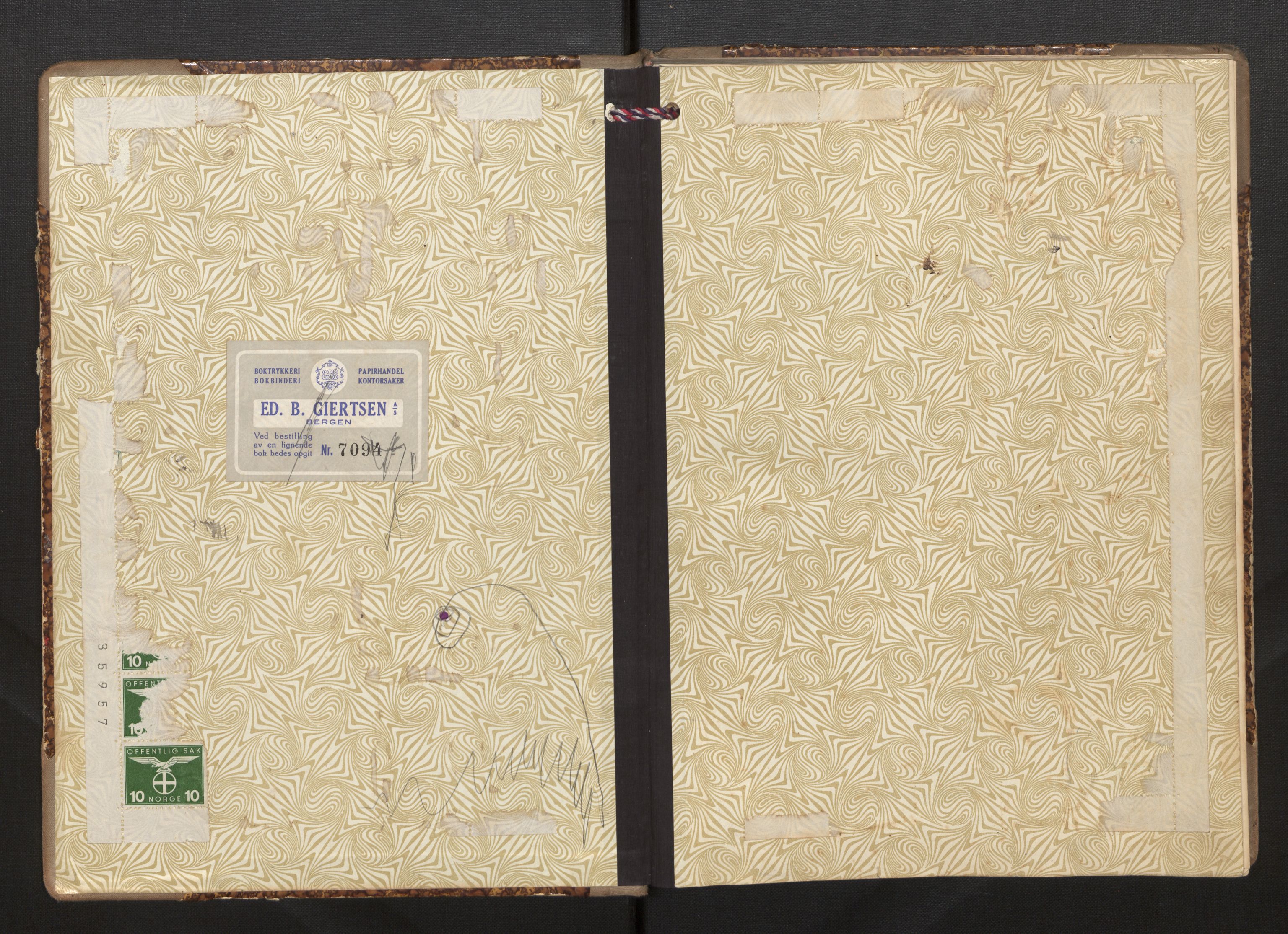 Fiskeridirektoratet - 1 Adm. ledelse - 13 Båtkontoret, AV/SAB-A-2003/I/Ia/Iah/L0096: 135.0834/2 Merkeprotokoll - Moster, 1937-1944