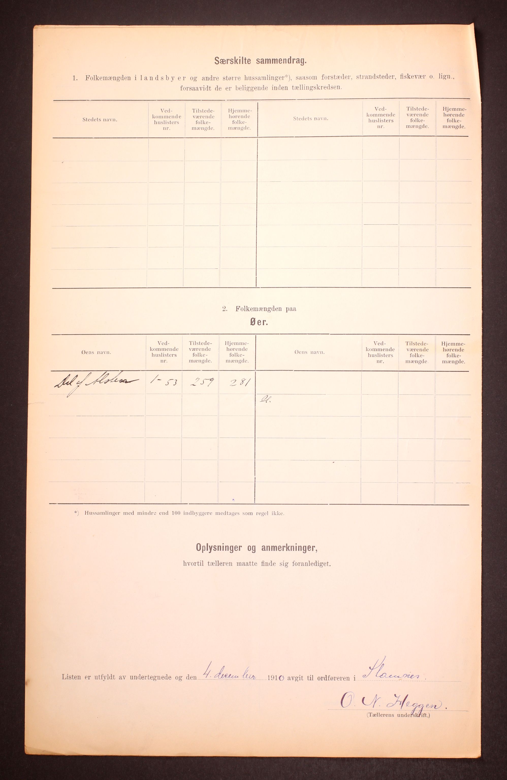 RA, Folketelling 1910 for 1821 Stamnes herred, 1910, s. 6