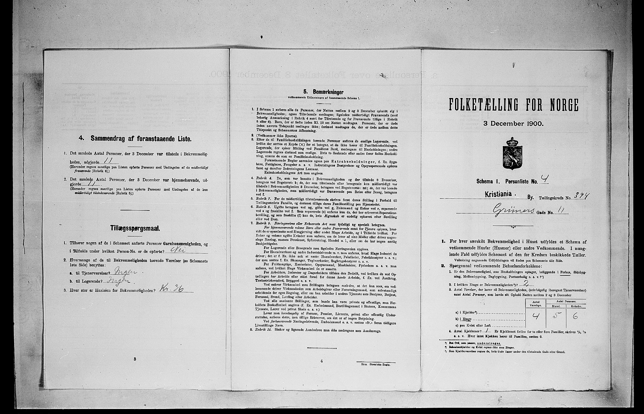SAO, Folketelling 1900 for 0301 Kristiania kjøpstad, 1900, s. 29022