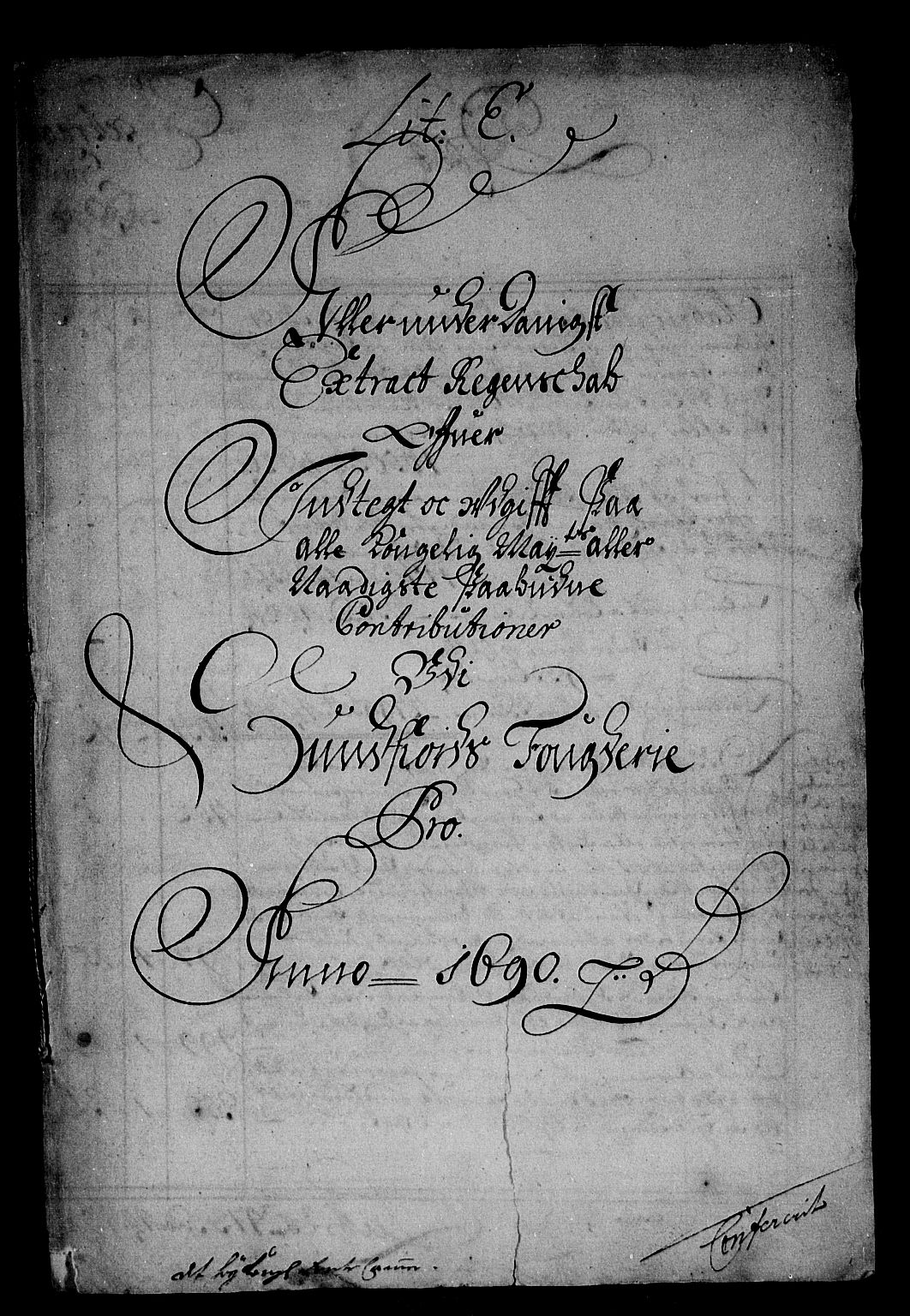 Rentekammeret inntil 1814, Reviderte regnskaper, Stiftamtstueregnskaper, Bergen stiftamt, AV/RA-EA-6043/R/Rc/L0093: Bergen stiftamt, 1690