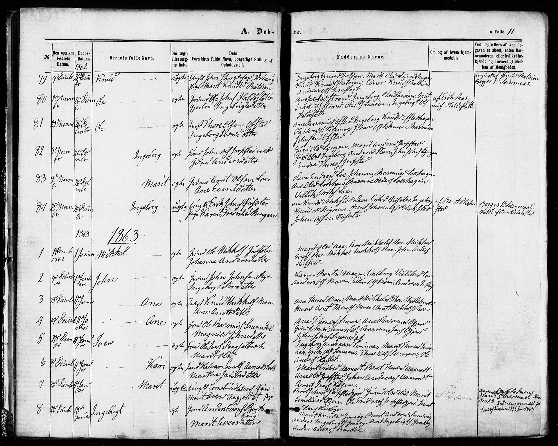 Ministerialprotokoller, klokkerbøker og fødselsregistre - Sør-Trøndelag, AV/SAT-A-1456/672/L0856: Ministerialbok nr. 672A08, 1861-1881, s. 11