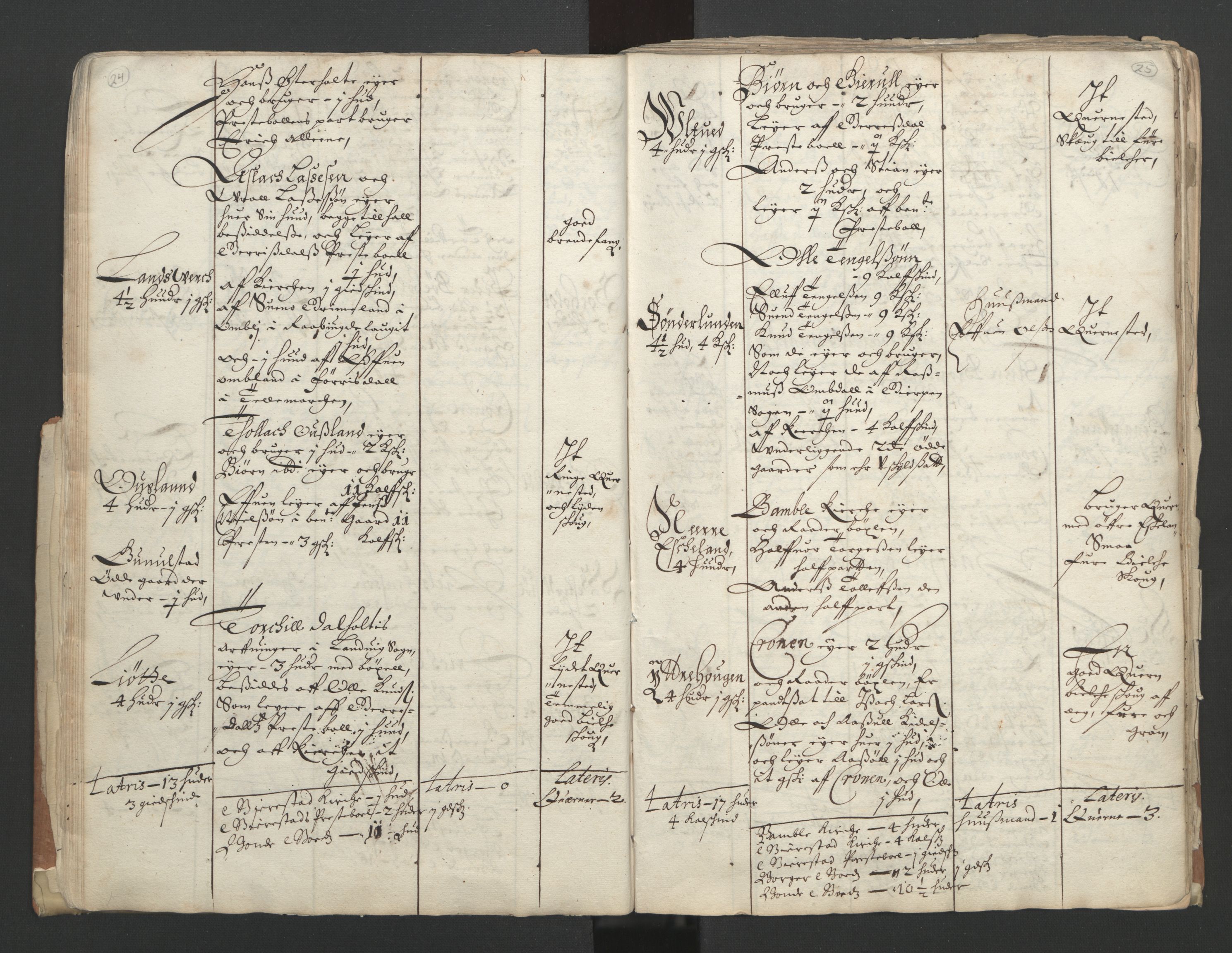 Rentekammeret inntil 1814, Realistisk ordnet avdeling, RA/EA-4070/L/L0020/0002: Agder lagdømme: / Alminnelig jordebok. Nedenes len, 1661, s. 24-25